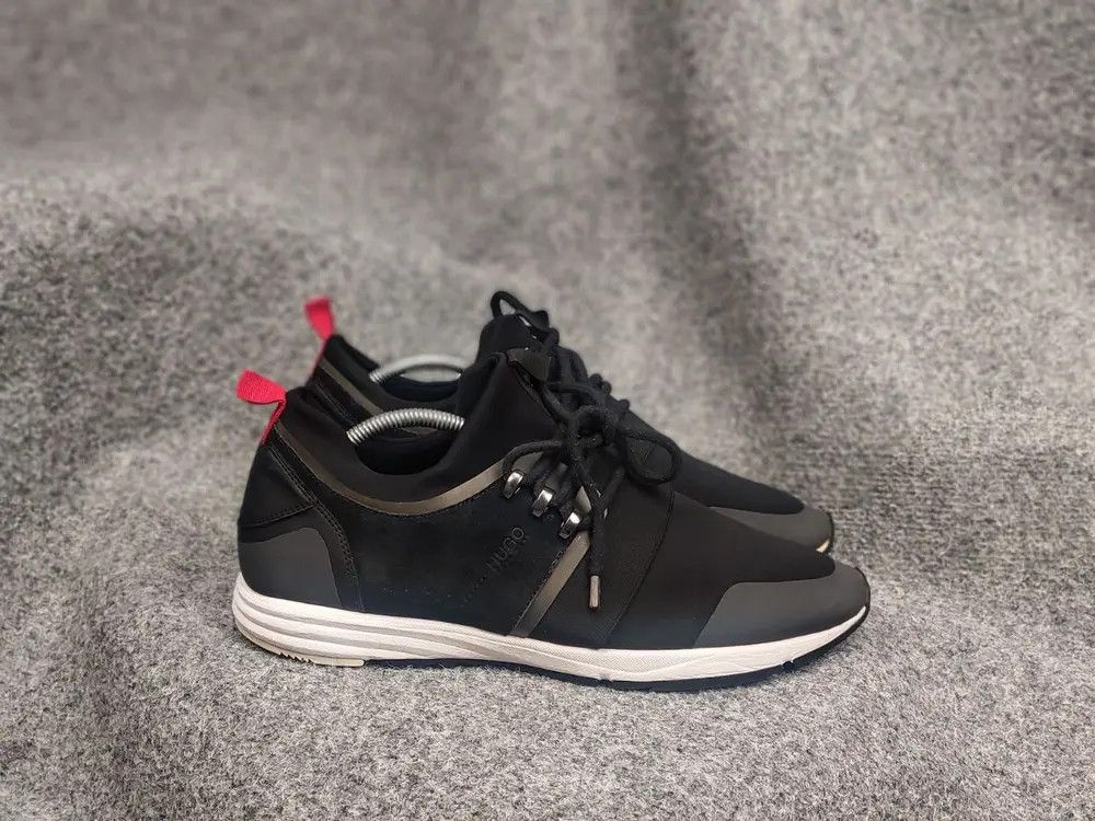 Hugo Boss Hybrid Runn Trainers Black Sneakers Vibram