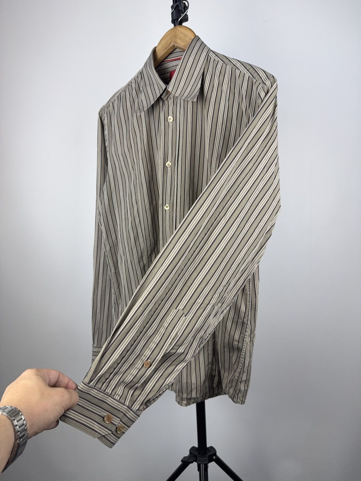Hugo Boss Vintage 00s Luxury Hugo Boss Designer Striped pattern Shirt Size US M / EU 48-50 / 2 - 5 Thumbnail
