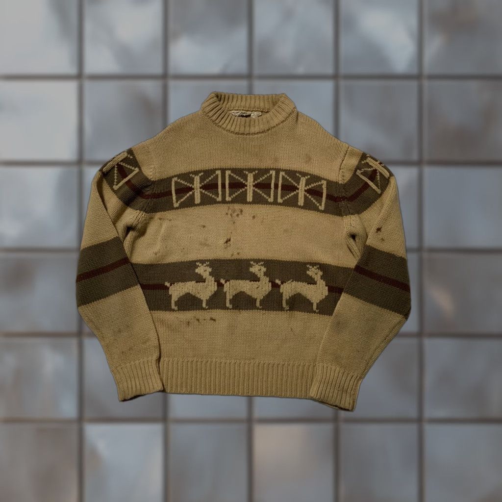 Thrasher VINTAGE 70s 80s Landmark Snowflake Reindeer Thrashed Crewneck Sweater XL Size US XL / EU 56 / 4 - 1 Thumbnail