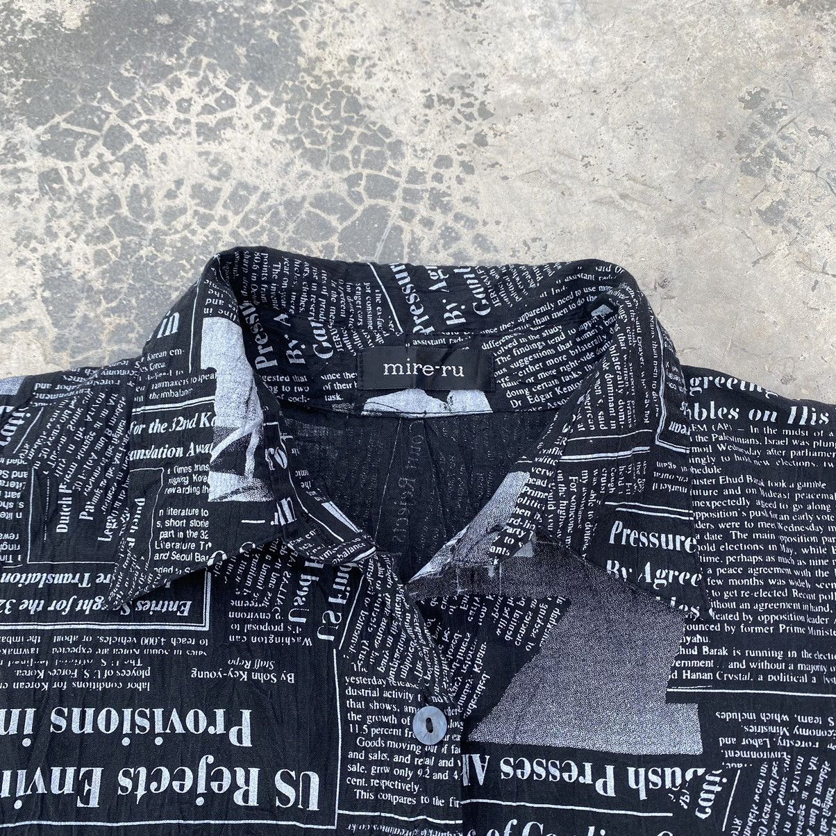 Japanese Brand Mire-ru Mid East War News shirt Size US M / EU 48-50 / 2 - 4 Thumbnail