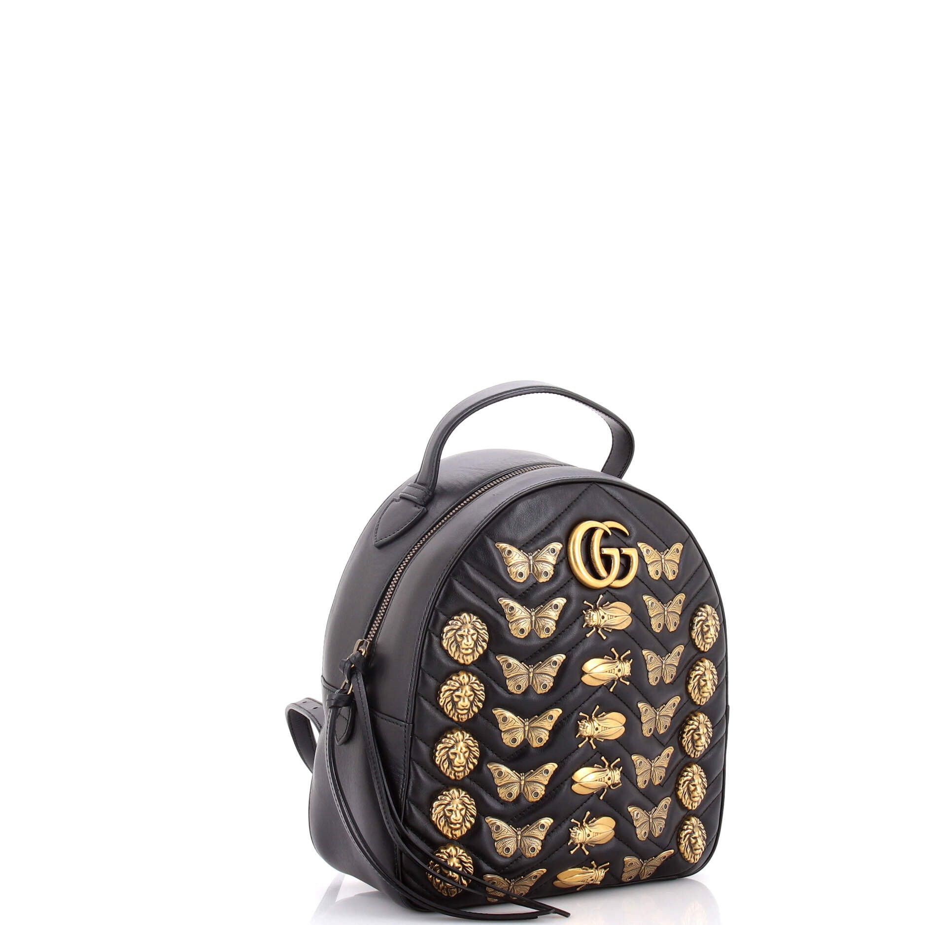 Gucci GG Marmont Backpack Embellished Matelasse Leather Small Size ONE SIZE - 1 Thumbnail