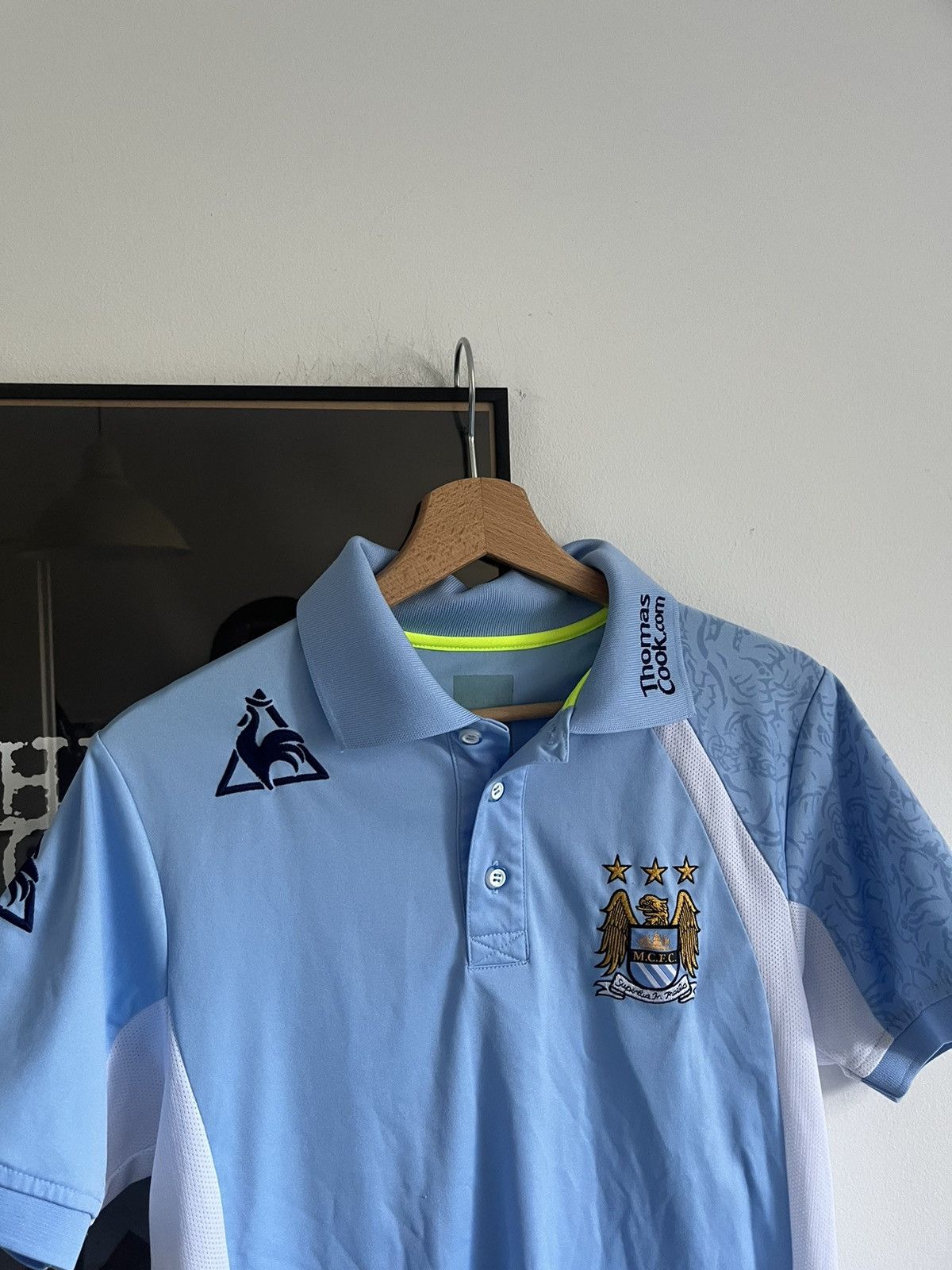 Le Coq Sportif VINTAGE MANCHESTER CITY JERSEY T SHIRT Size US S / EU 44-46 / 1 - 2 Thumbnail