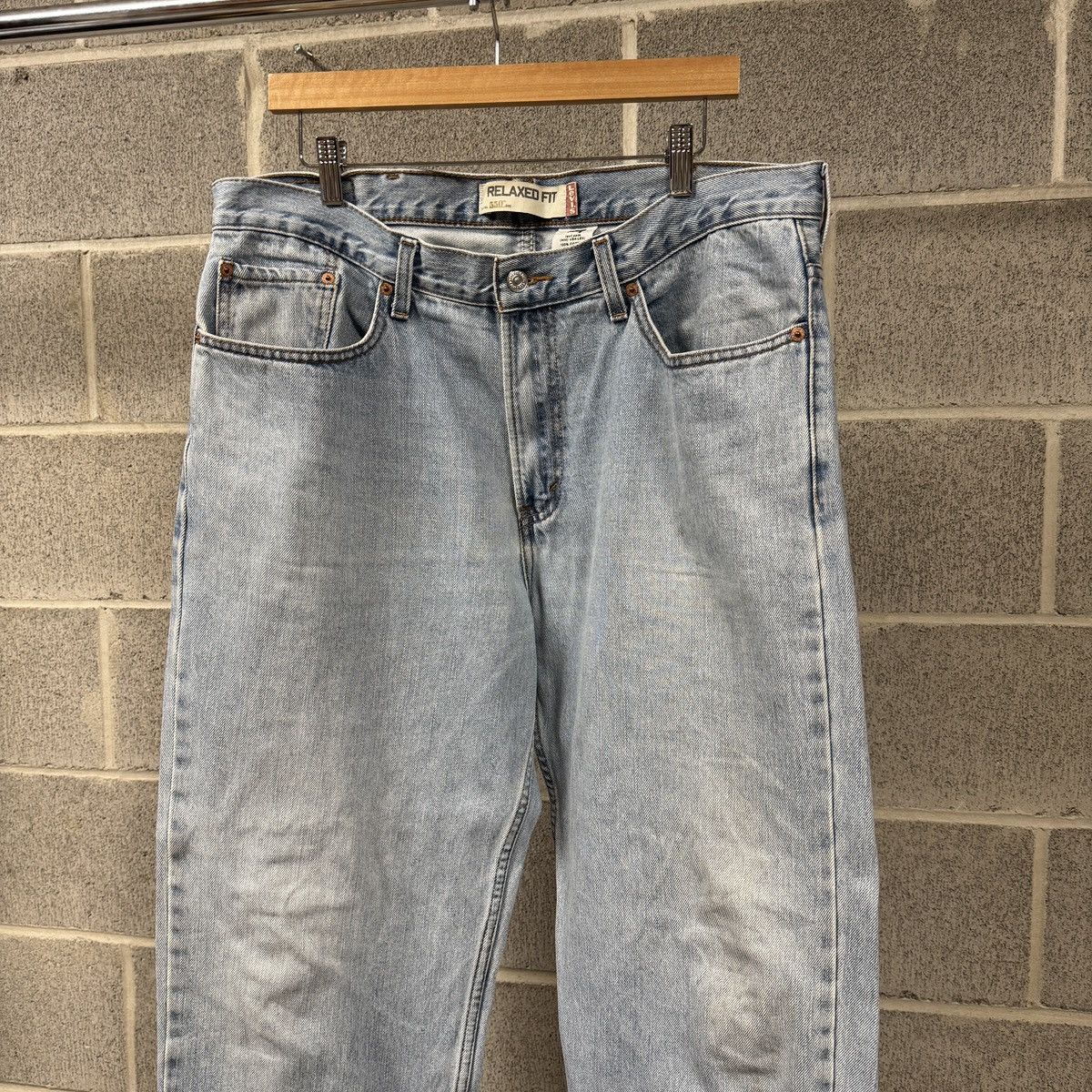 Vintage Levi's 550 Baggy Thrashed Faded Jeans ERD Grunge Chrome Size US 38 / EU 54 - 2 Thumbnail