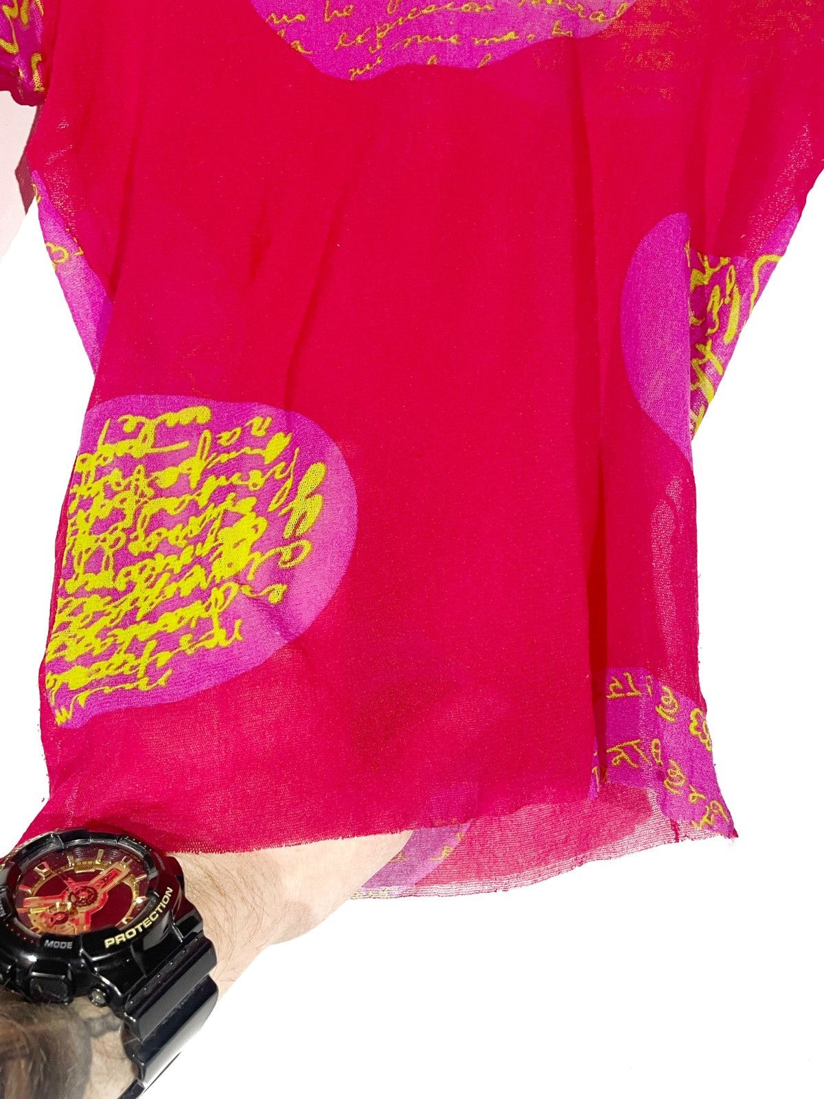 Kenzo × Vintage Kenzo Women Long Sleeve Translucent Vintage Pink Glamour 90s Size M / US 6-8 / IT 42-44 - 7 Thumbnail