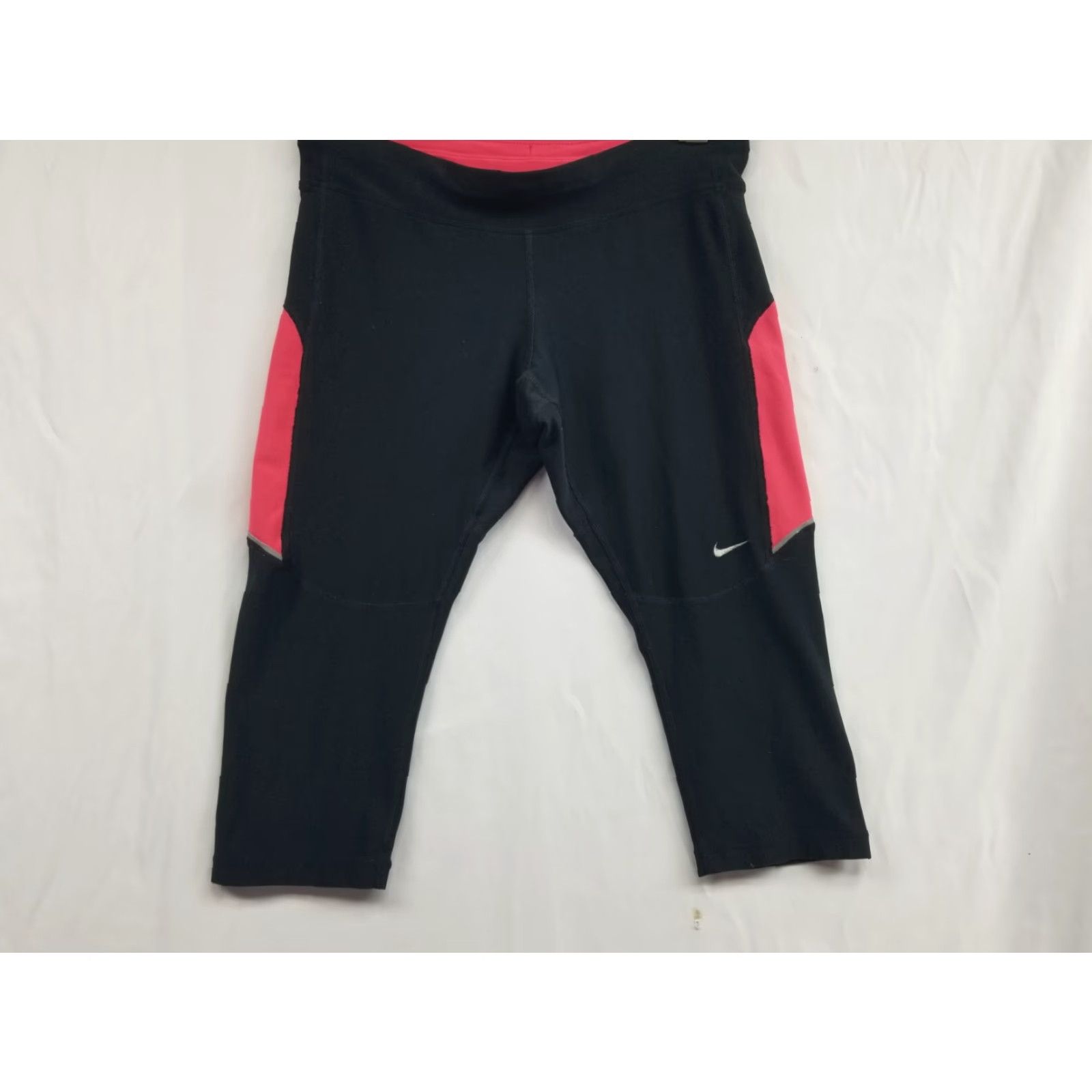 Nike Nike Pro Dri Fit Women’s Compression Cropped Leggings M Black Pink Size 32" / US 10 / IT 46 - 2 Thumbnail