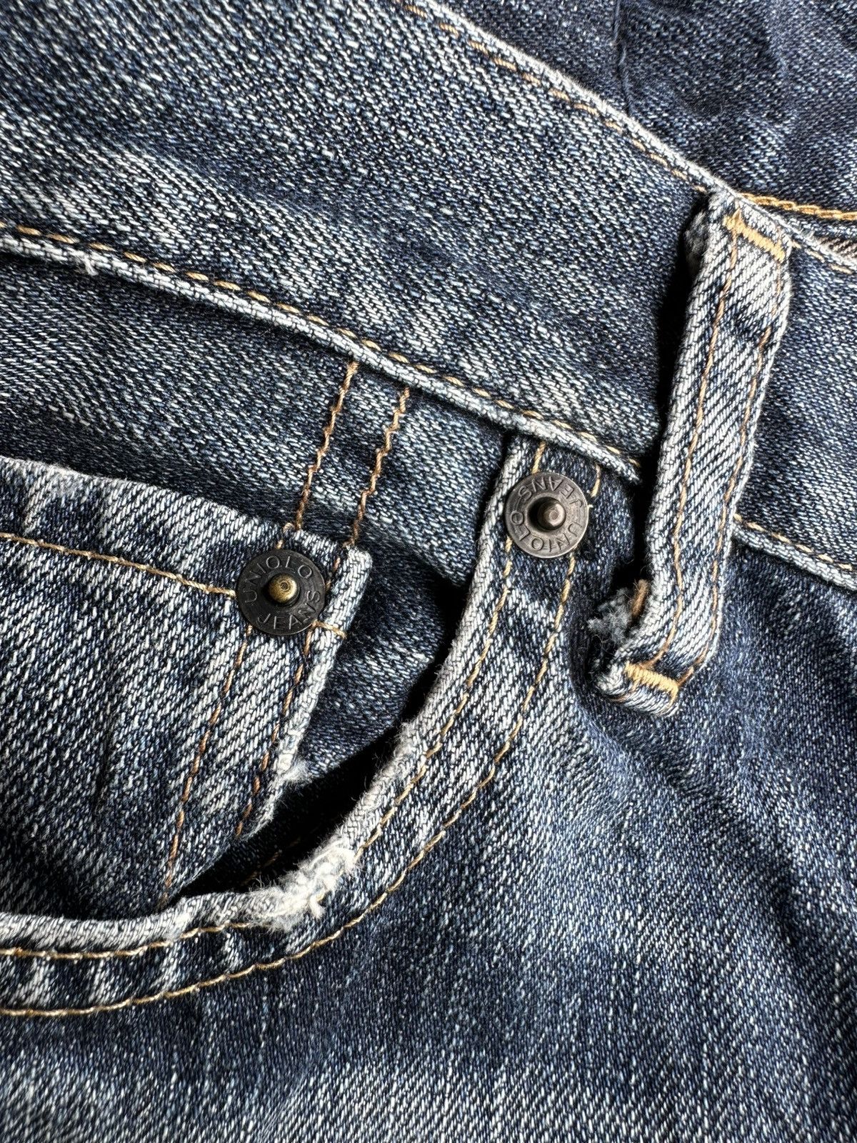 Fragment Design S-001 UNIQLO Japanese Brand Jeans Blue Washed Denim Pants Size US 36 / EU 52 - 5 Thumbnail