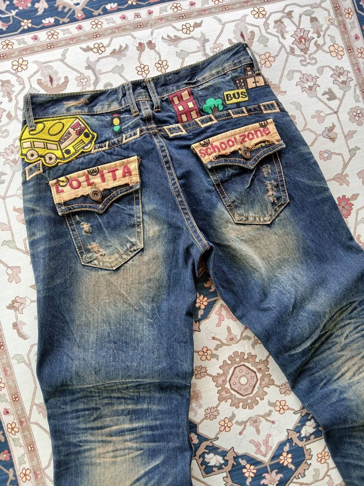 If Six Was Nine YOSHITOMO NARA LOLITA DENIM JEANS Size US 36 / EU 52 - 8 Thumbnail