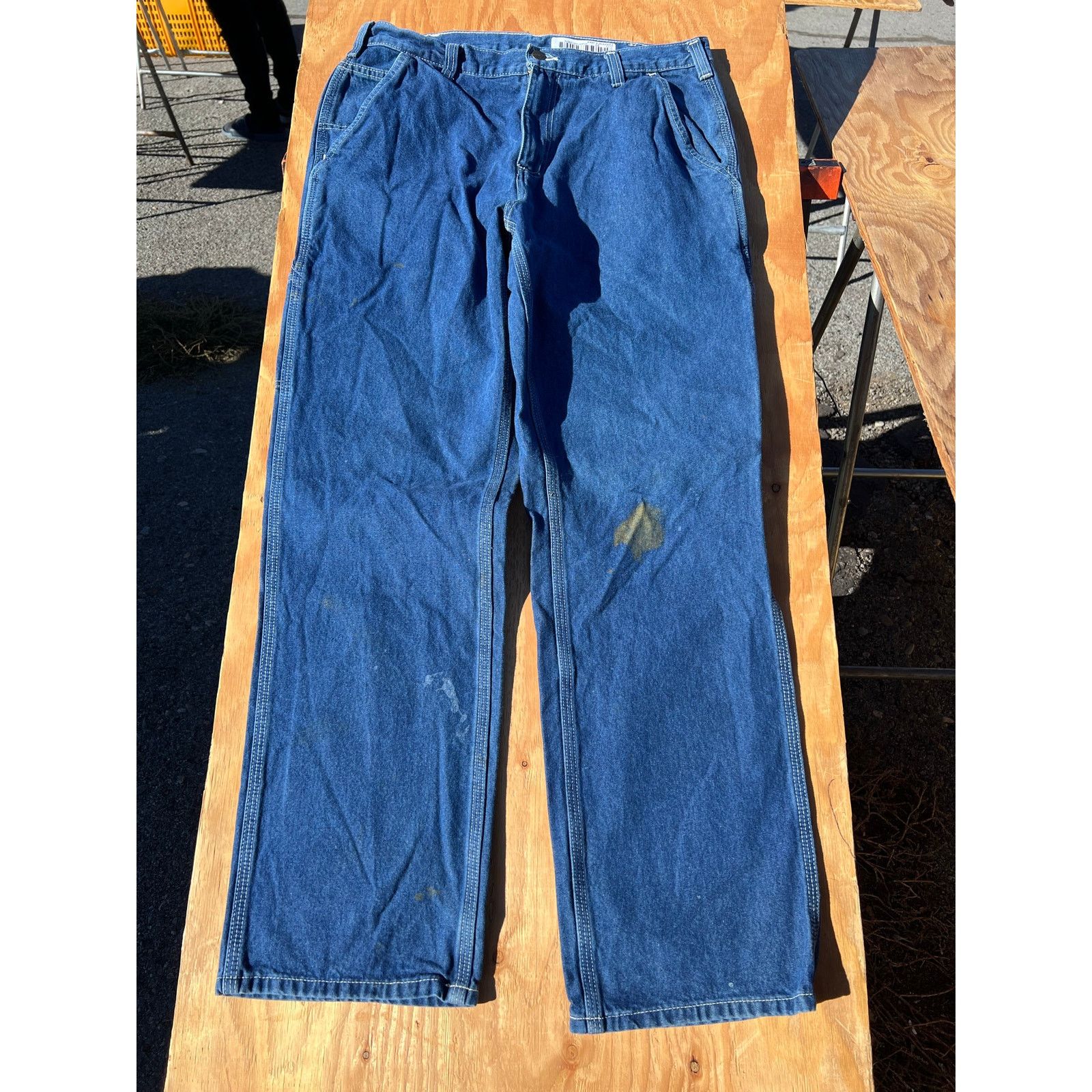 Carhartt Carhartt Jeans 34x 32 Blue Denim Carpenter Dungaree distress Size US 34 / EU 50 - 2 Thumbnail