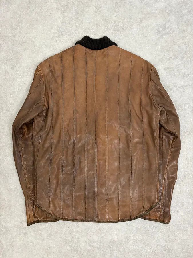 Giorgio Brato 2000s Giorgio Brato Brown Leather Bomber Jacket Size US S / EU 44-46 / 1 - 6 Thumbnail