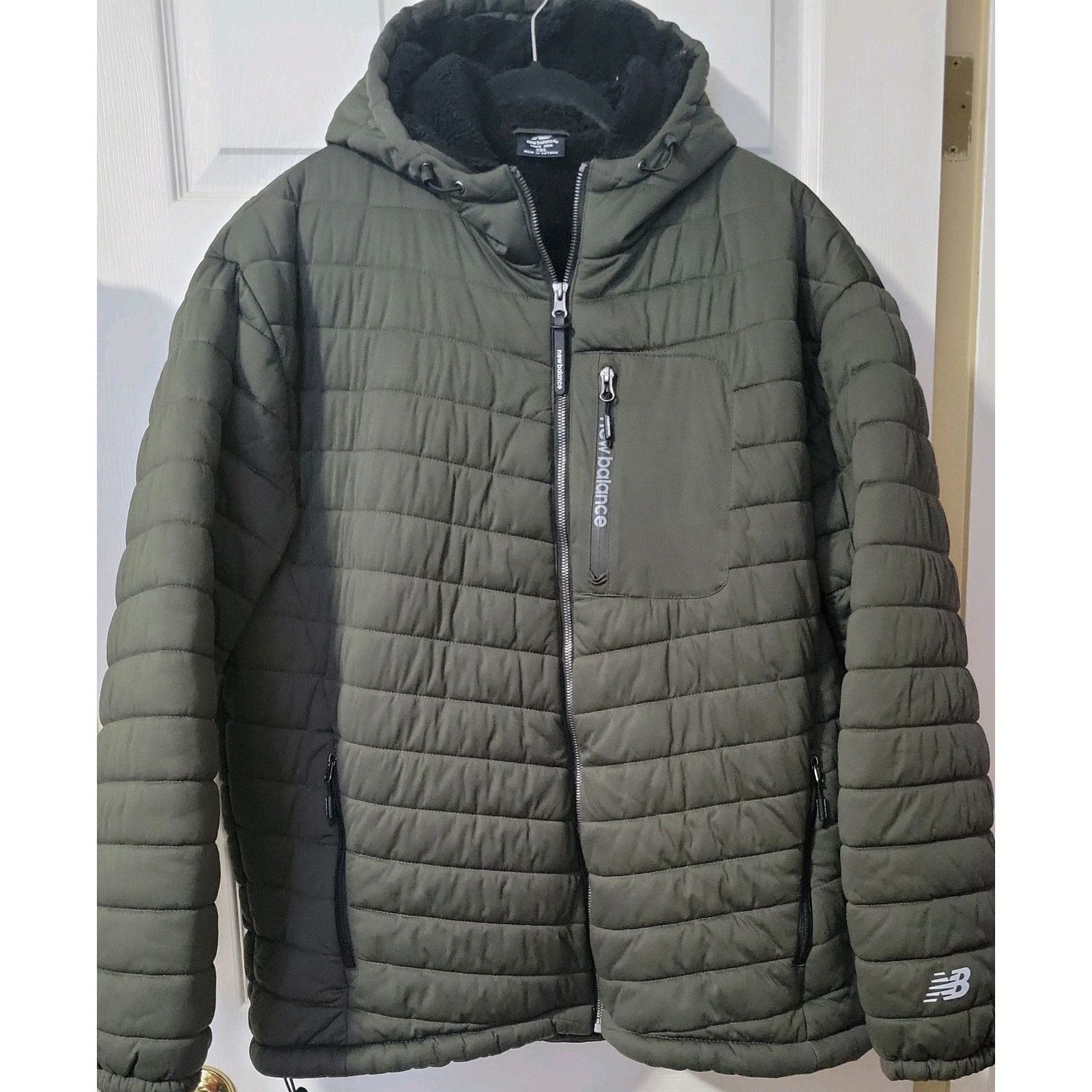 New Balance New Balance 2XL Quilted Puffer Winter Jacket Charcoal Black Size US XXL / EU 58 / 5 - 1 Thumbnail