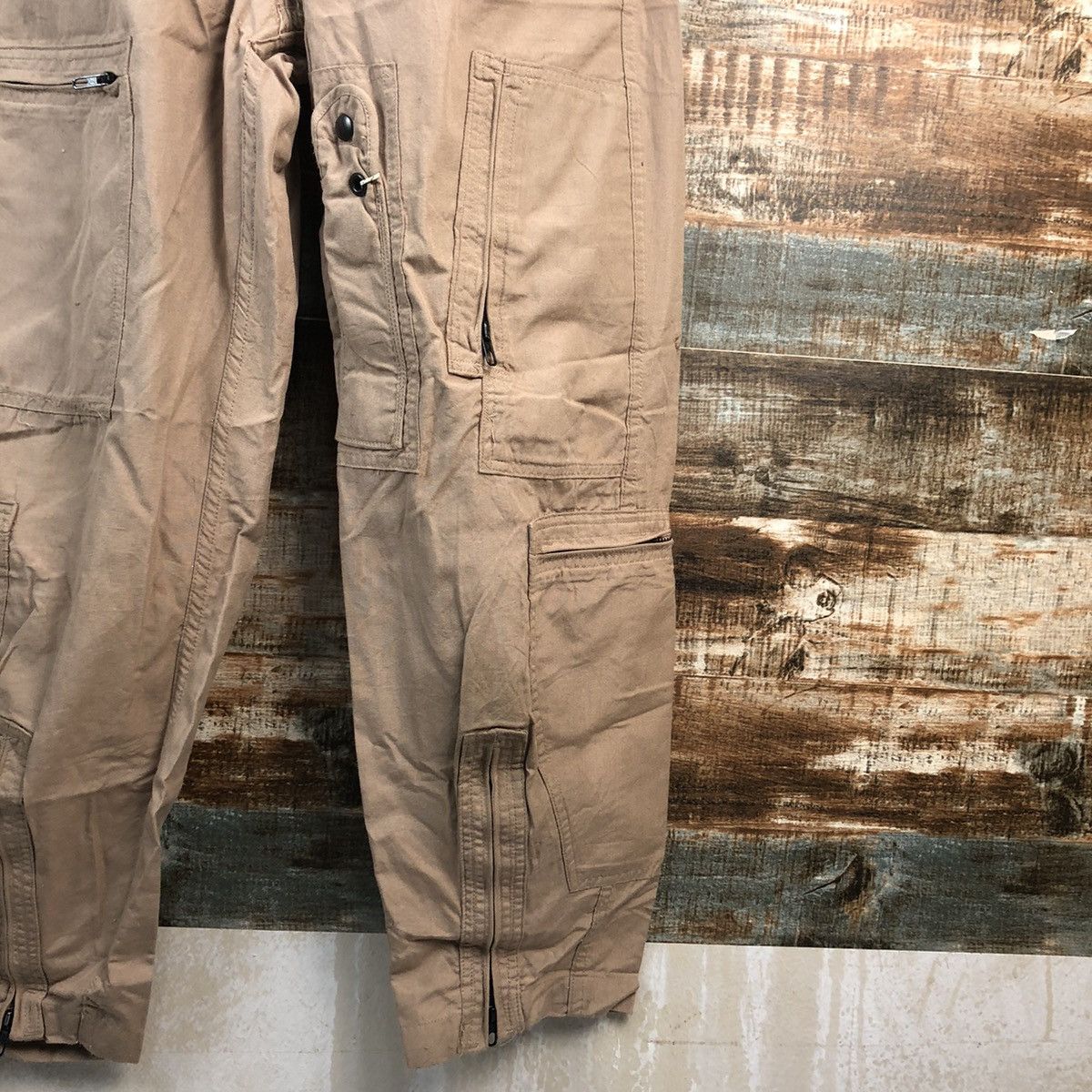 Japanese Brand 42R Brown military coverall Overalls #A2583 Size US 28 / EU 44 - 12 Thumbnail