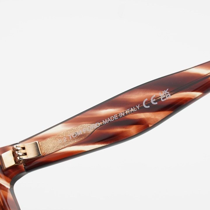 Tom Ford Tom Ford Fiore FT1195 54F Sunglasses Red Havana Cat Eye Size ONE SIZE - 7 Thumbnail