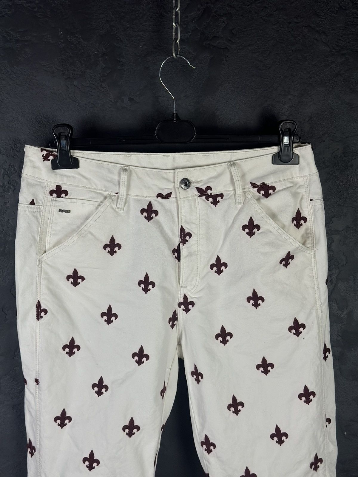 Designer × G-Star × Pharrell G-star By Pharrell Williams Fleur De Lys Print Denim Size US 29 - 2 Thumbnail