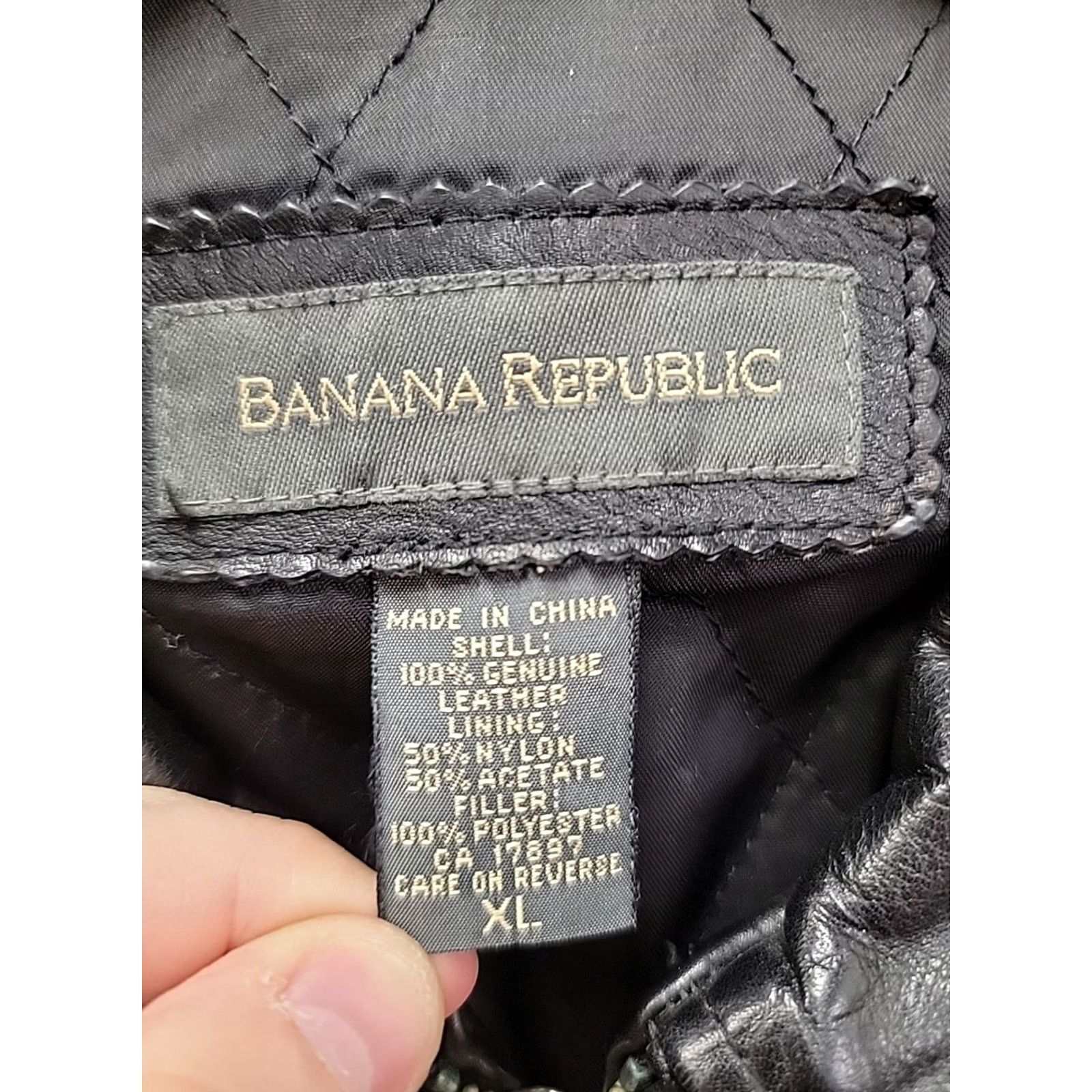 Banana Republic Banana Republic Jacket Size XL Black Genuine Leather Mens Size US XL / EU 56 / 4 - 2 Thumbnail