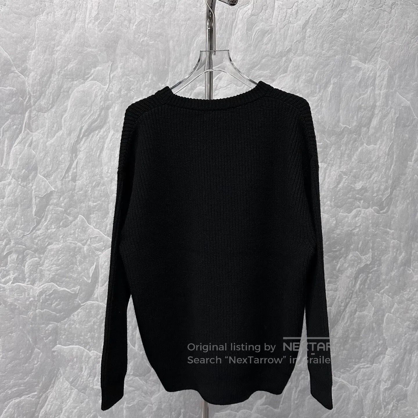 Celine black celine wool sweater with embroidery. Size S / US 4 / IT 40 - 4 Thumbnail