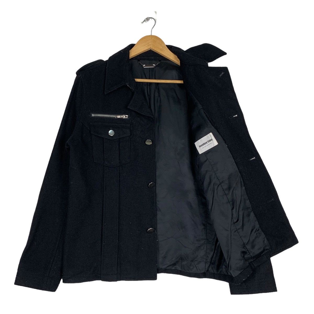 monkey time MONKEY TIME United Arrows Black Wool Jacket #0997-C44 Size US M / EU 48-50 / 2 - 9 Thumbnail