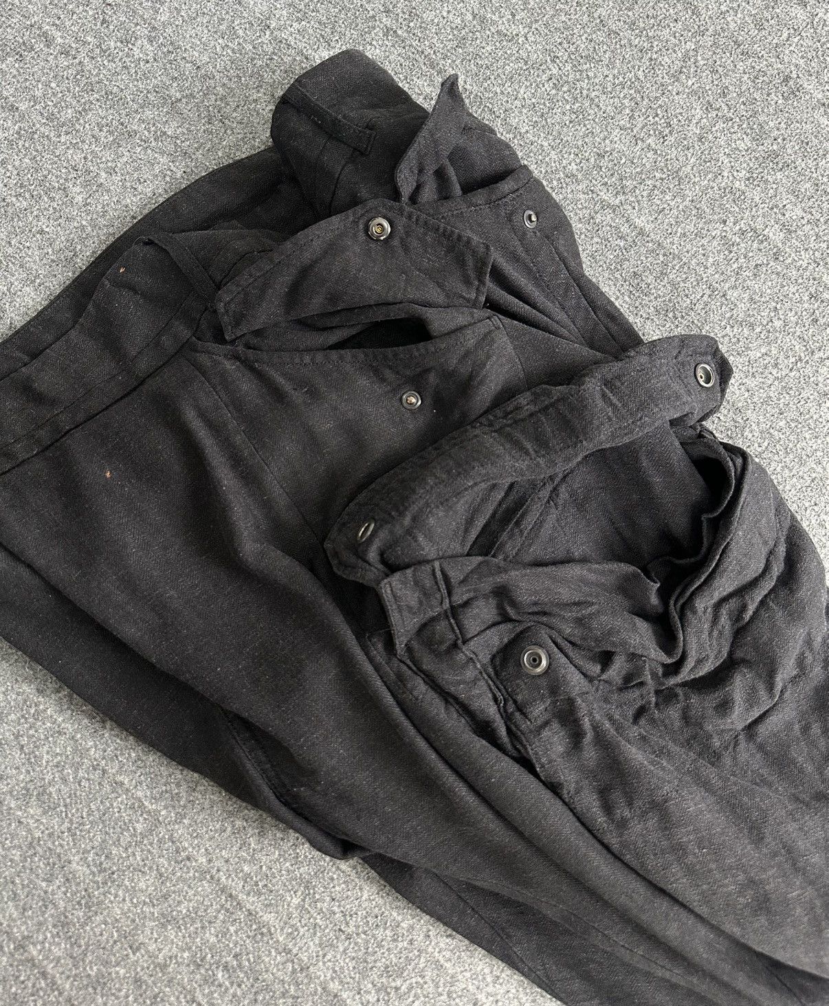 Julius Julius - Linen Gas Mask Multi Pocket Cargo - Gray/Black Size US 30 / EU 46 - 7 Thumbnail