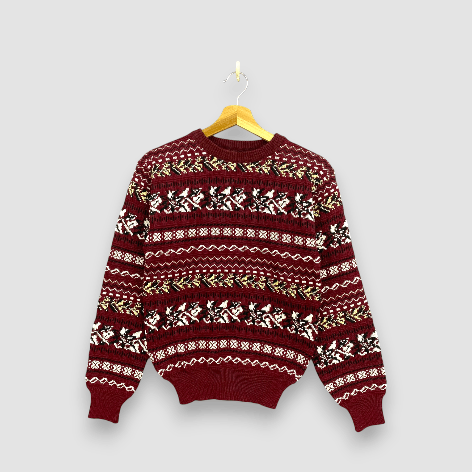 Vintage Vintage 90s Fair Isle Knit Wool Sweater Japan Made Jumper Size XXS / US 00 / IT 34 - 1 Thumbnail