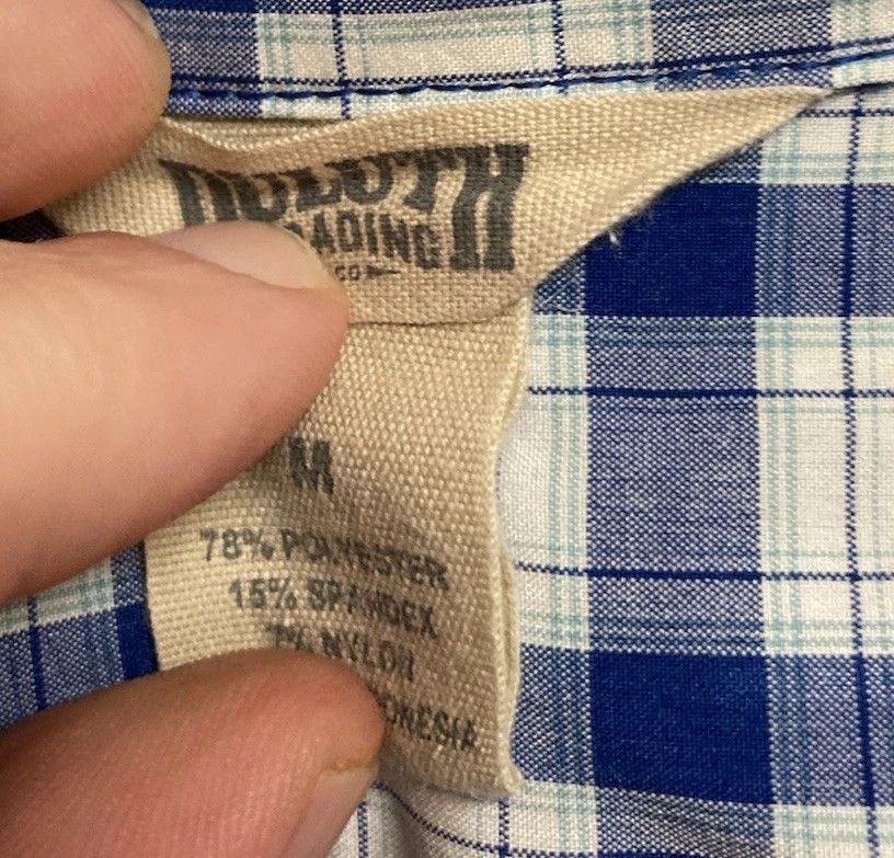 Duluth Trading Company Duluth Trading No Fly Zone Shirt Plaid Blue Sz M Size M / US 6-8 / IT 42-44 - 2 Thumbnail