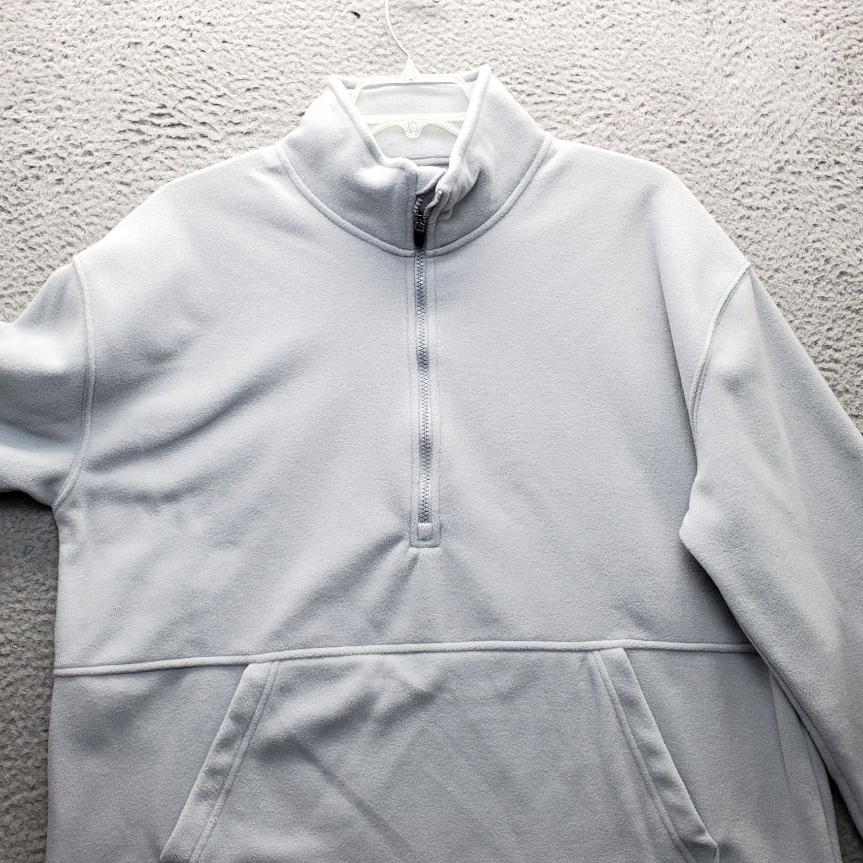 Vintage Xersion Mens Sweatshirt Gray Polar Fleece 1/2 Zip Mock Neck XLT 100% Polyester Regular Big & Tall Long Sleeve Shirt Size US XL / EU 56 / 4 - 5 Thumbnail