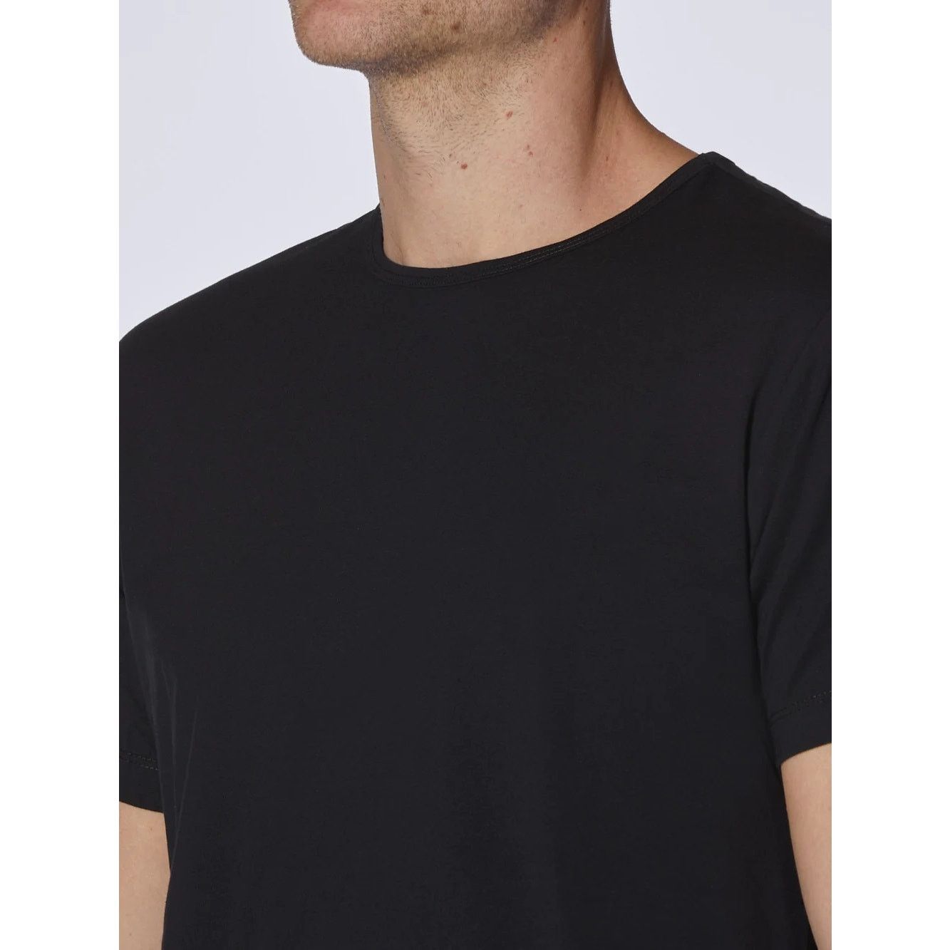 Other Cuts Clothing Men's Curve Hem Crew Neck Tee T-Shirt - Black Size US XL / EU 56 / 4 - 7 Thumbnail