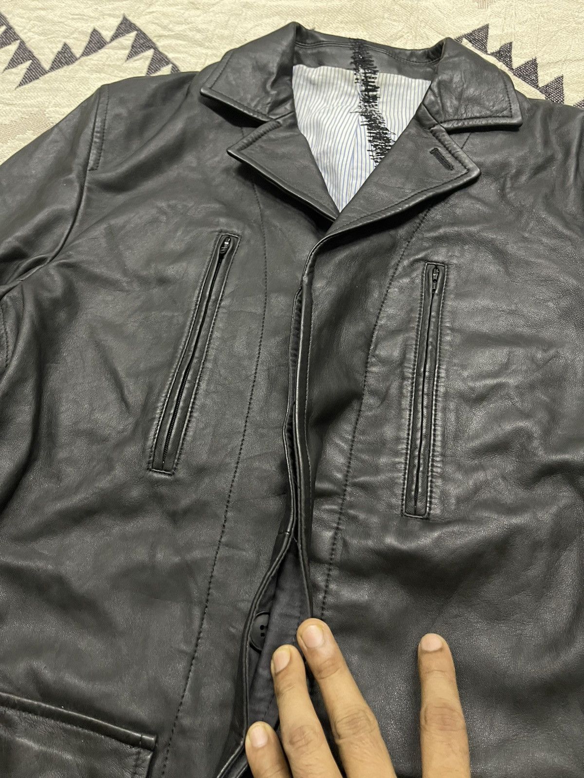 Junya Watanabe 90s JUNYA WATANABE COMME DES GARCONS LEATHER COAT Size US S / EU 44-46 / 1 - 7 Thumbnail