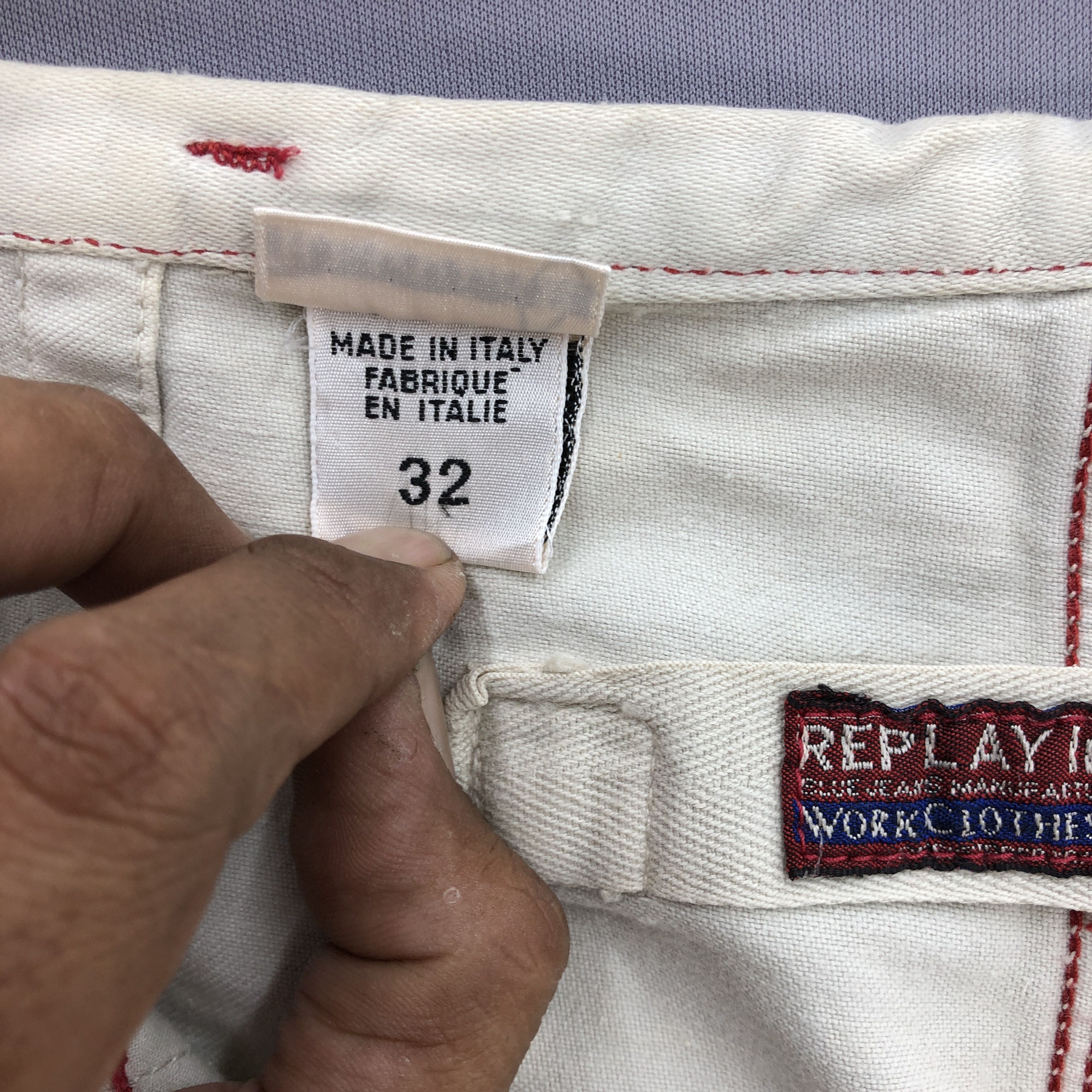 Replay Vintage Replay Buckle Back Jeans Workers Beige Denim Pants Size 28" / US 6 / IT 42 - 11 Thumbnail
