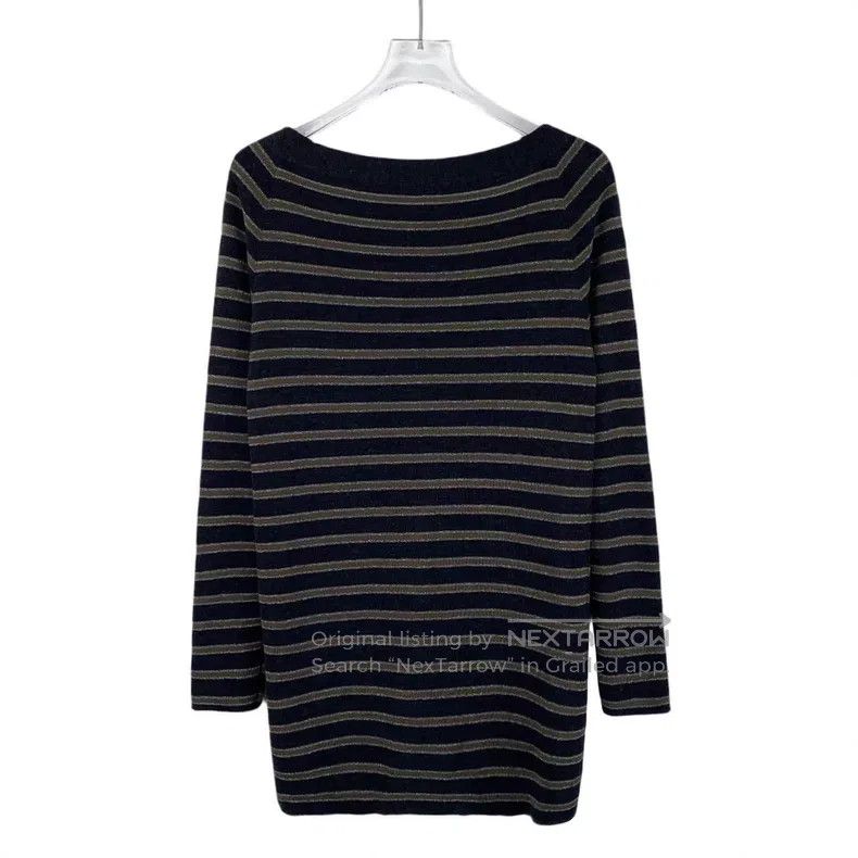 Brunello Cucinelli Brunello Cucinelli Color-blocked striped wool V-neck long- Size XS / US 0-2 / IT 36-38 - 2 Thumbnail