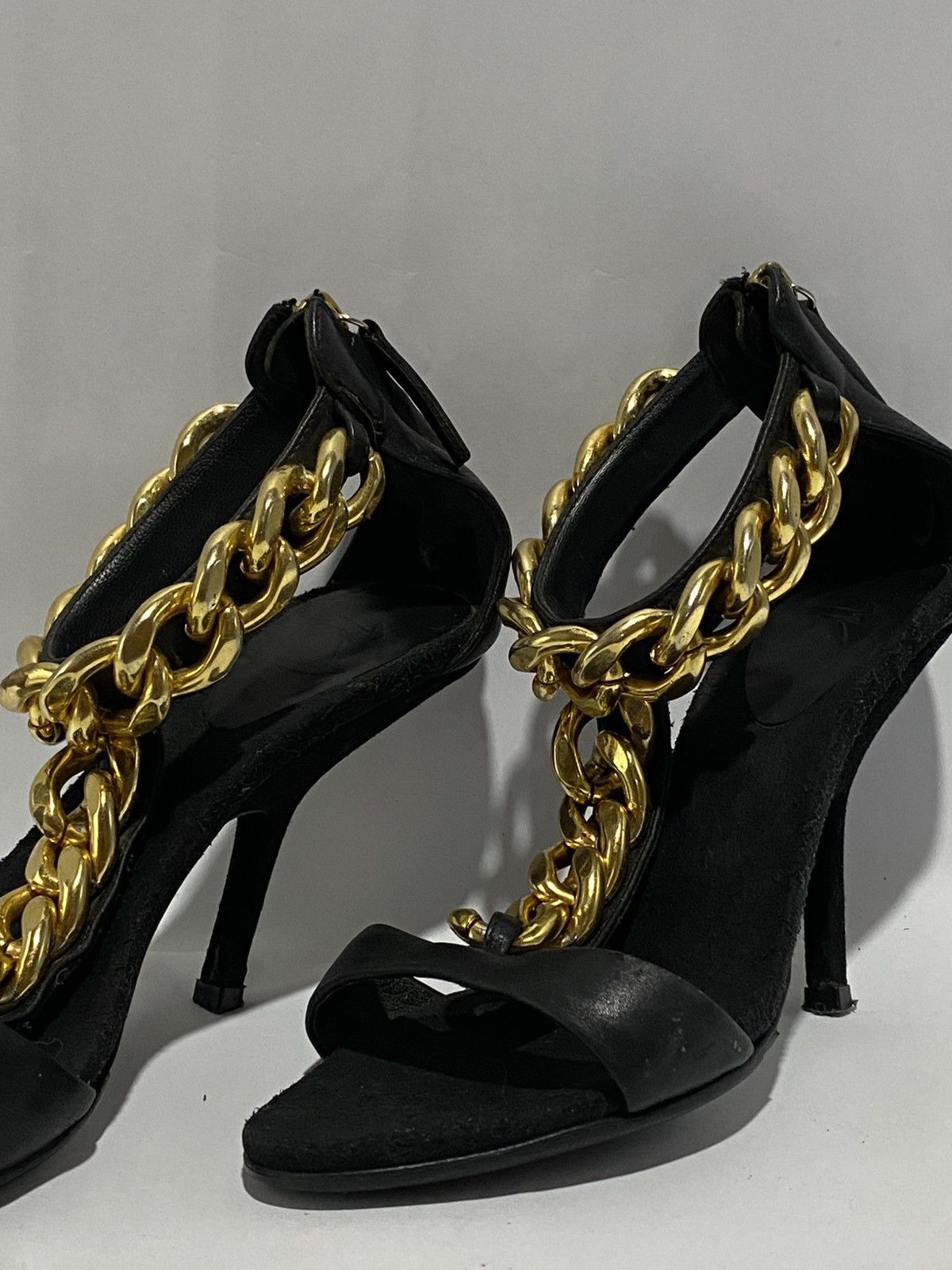 Giuseppe Zanotti Giuseppe Zanotti Gold-Chain Heel Size US 5.5 / IT 35.5 - 3 Thumbnail