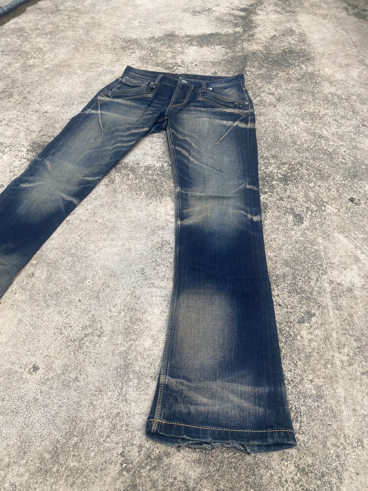 If Six Was Nine × Japanese Brand × Nicole Club Flare Jeans Nicole Club Clawmark Zipper Bootcut Size US 30 / EU 46 - 2 Thumbnail