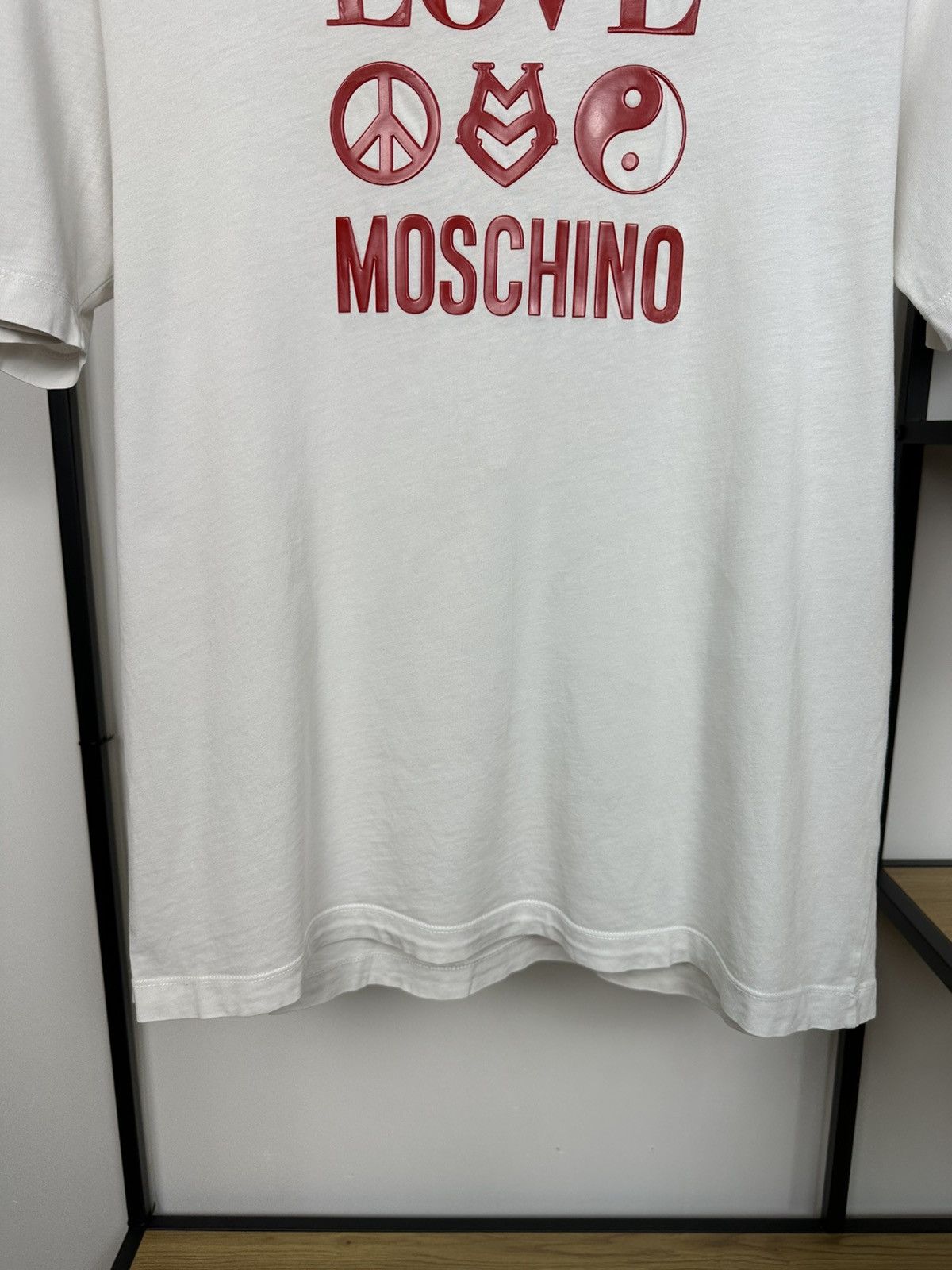 Other Love Moschino T-shirt White Logo Men’s L Luxury Styled Size US L / EU 52-54 / 3 - 4 Thumbnail