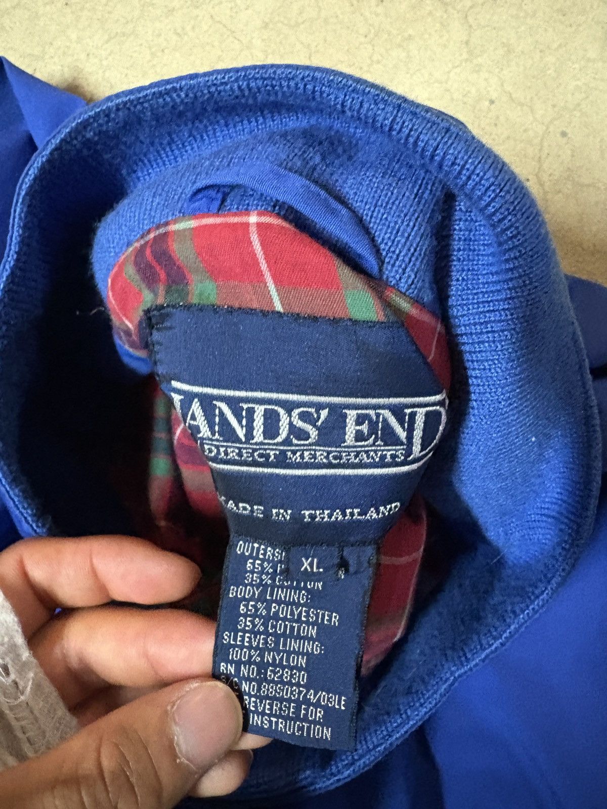 Lands' End Vintage 90s Lands End Bomber Jacket Blue Size XL Size US XL / EU 56 / 4 - 4 Thumbnail