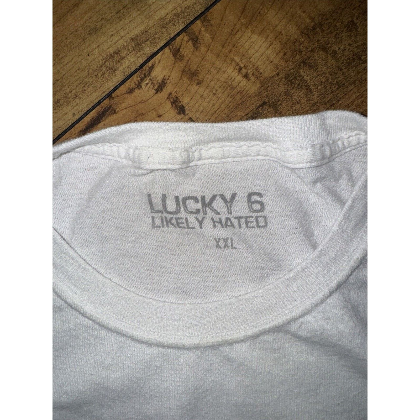 Band Tees × Vintage Lucky 6 Likely Hated Mens Shirt Size Large 2XL 24x29 Size US XXL / EU 58 / 5 - 3 Thumbnail