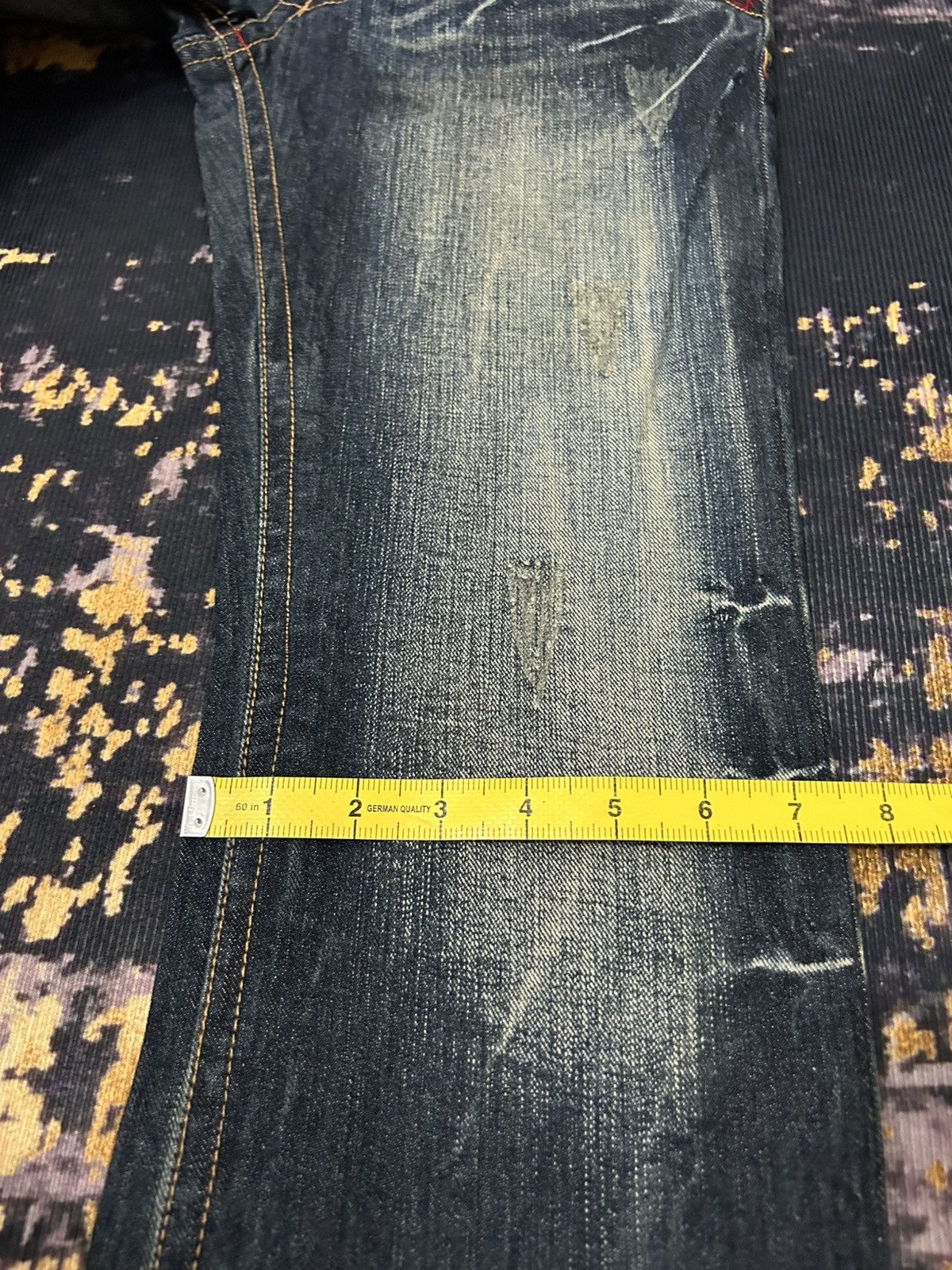 Japanese Brand Vintage Sky Bomber Mudwash Flare Jeans Size US 30 / EU 46 - 20 Thumbnail