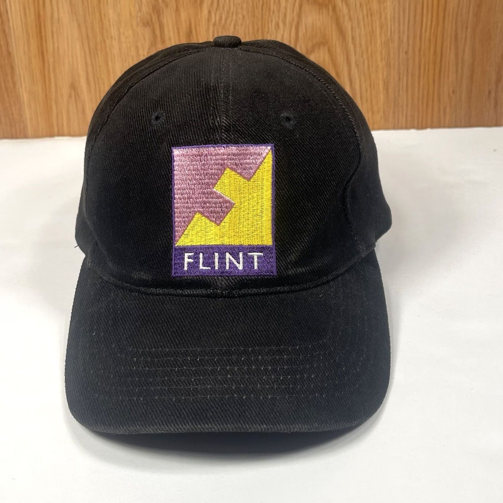 Vintage Robertson Hat Baseball Cap Adult Black Cotton Adjustable Embroidered Logo Classic Marketing Group Flint Size ONE SIZE - 2 Thumbnail