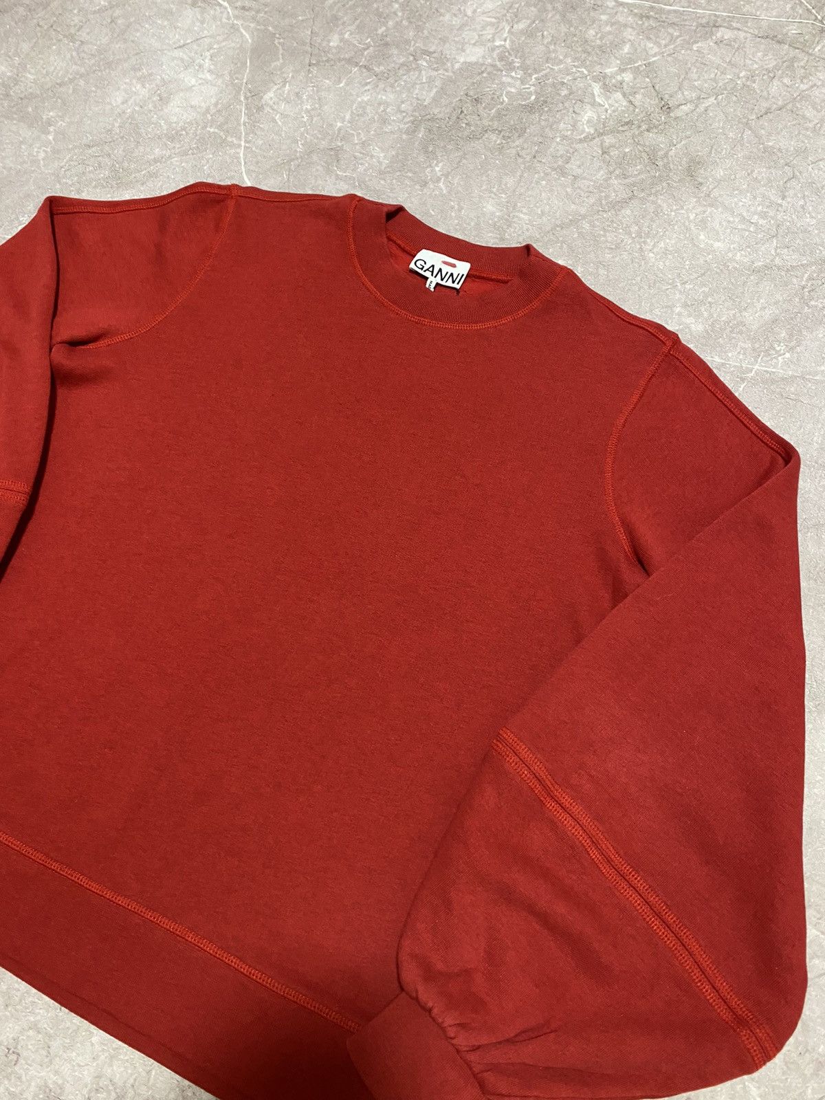 Ganni Rare Ganni Oversized Sleeve Sweashirt Made in Portugal Red Size XS / US 0-2 / IT 36-38 - 3 Thumbnail