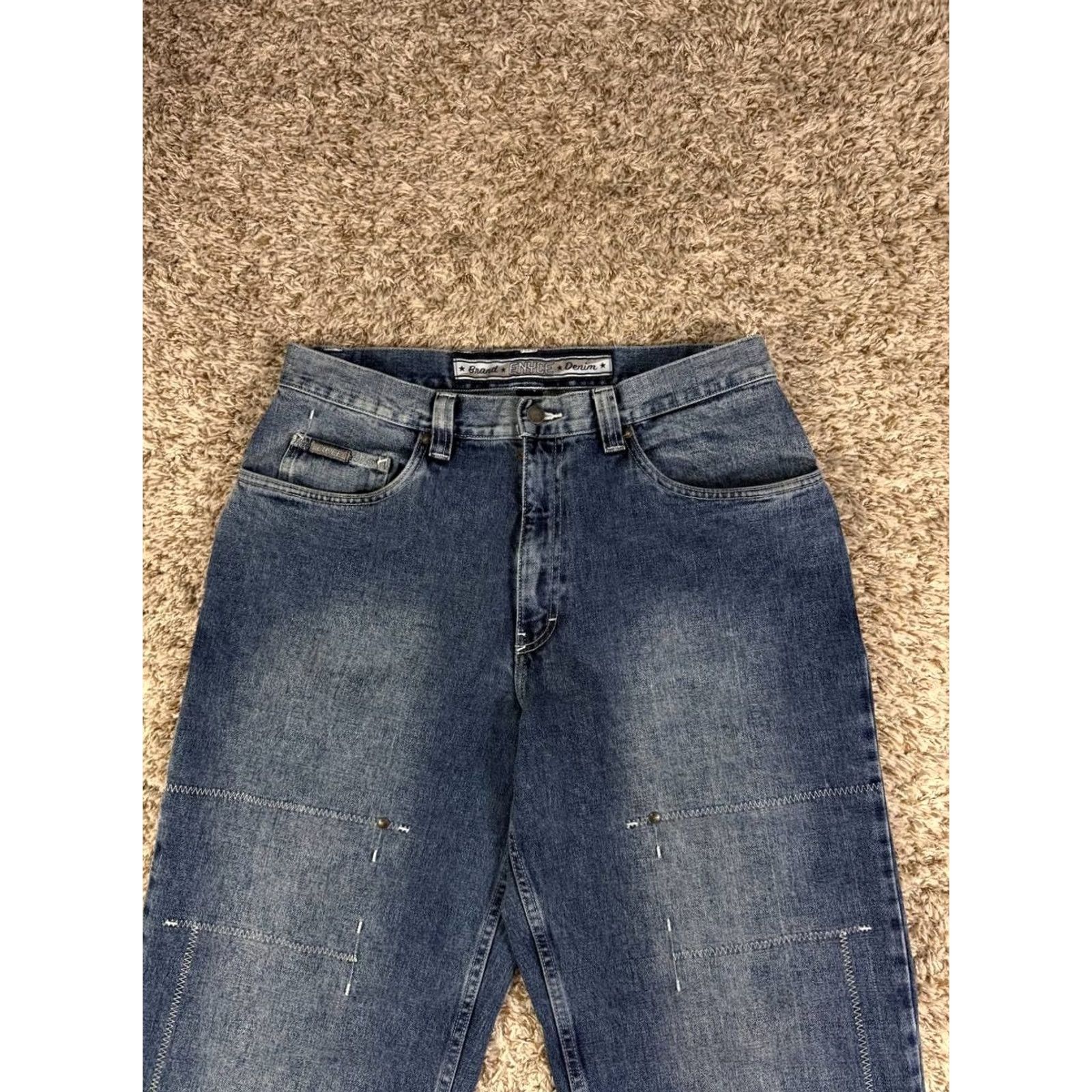 Enyce VINTAGE Enyce Jeans Size 34 Baggy Stitched Panel Y2K Hip Hop Skate 2000s Size US 34 / EU 50 - 3 Thumbnail