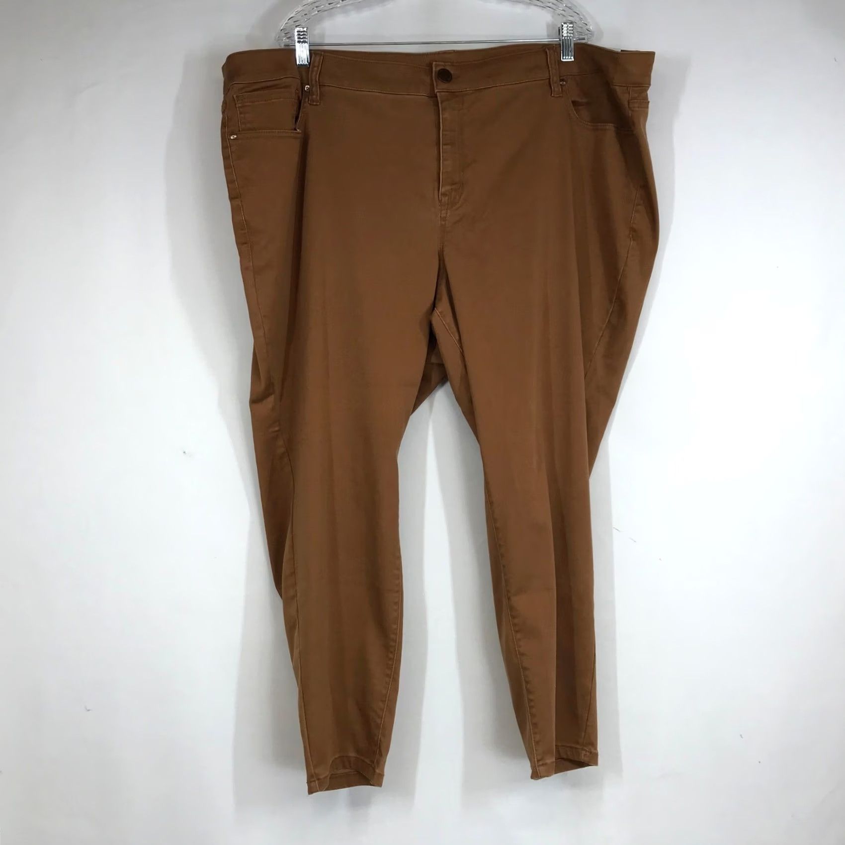 Vintage Lane Bryant Signature Fit Skinny Brown Pants Womens Size 28 Petite Size 28" / US 6 / IT 42 - 2 Thumbnail