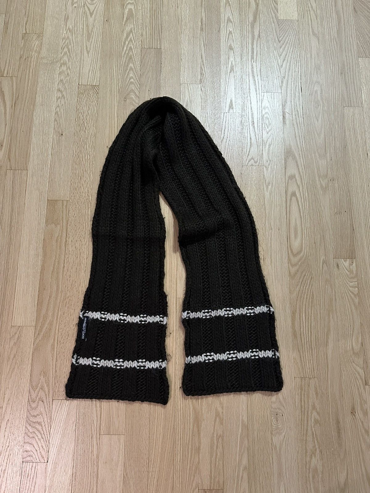 Dolce & Gabbana Dolce & Gabbana Brown Knit Scarf Size ONE SIZE - 1 Thumbnail