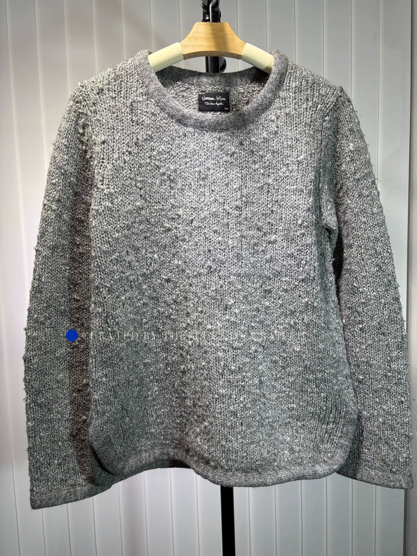Number (N)ine Court Style Wool Sweater in Gray Size US L / EU 52-54 / 3 - 1 Thumbnail