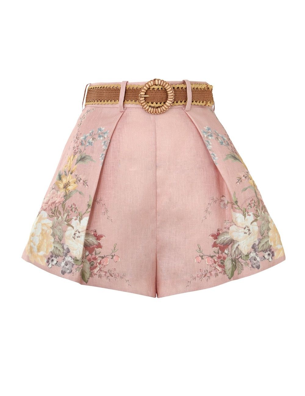 Zimmermann o1s22i1n1024 Waverly Floral Linen Shorts in Multicolor Size 28" / US 6 / IT 42 - 1 Thumbnail