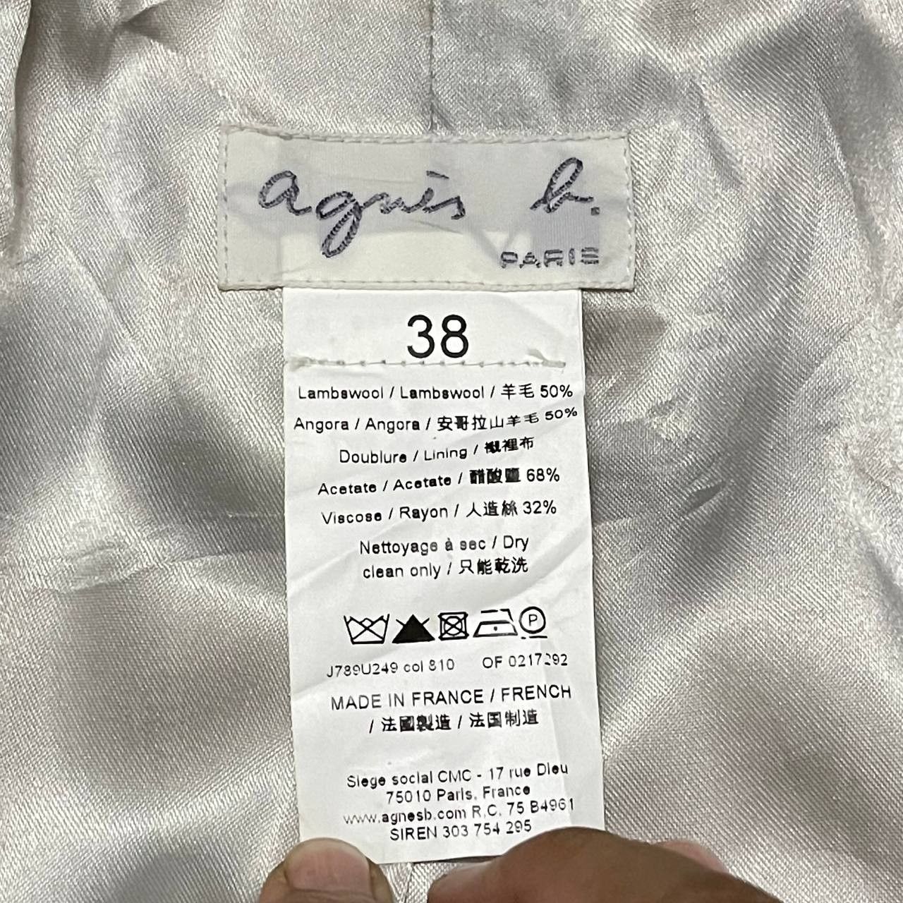 agnes b. Vintage Agnes B. Wool Coat with Tag Size M / US 6-8 / IT 42-44 - 7 Thumbnail