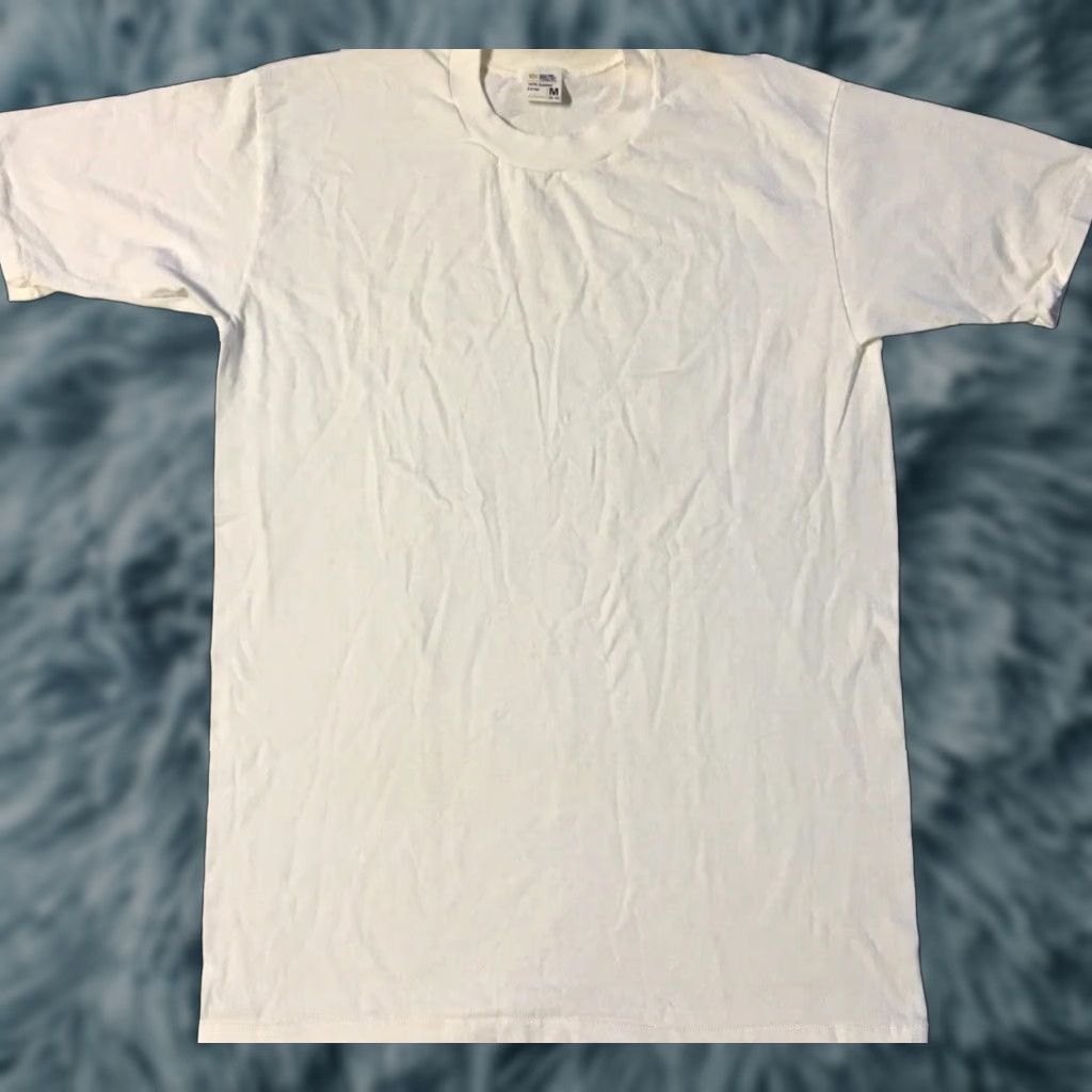 JCPenney VINTAGE JC Penney Shirt M White 80s 90s Biker Punk Grunge Skate Track & Field Mechanic Trucker Vintage 80s 90s USA USA Mens T-Shirt Single Stitch — Size US M / EU 48-50 / 2 - 1 Thumbnail