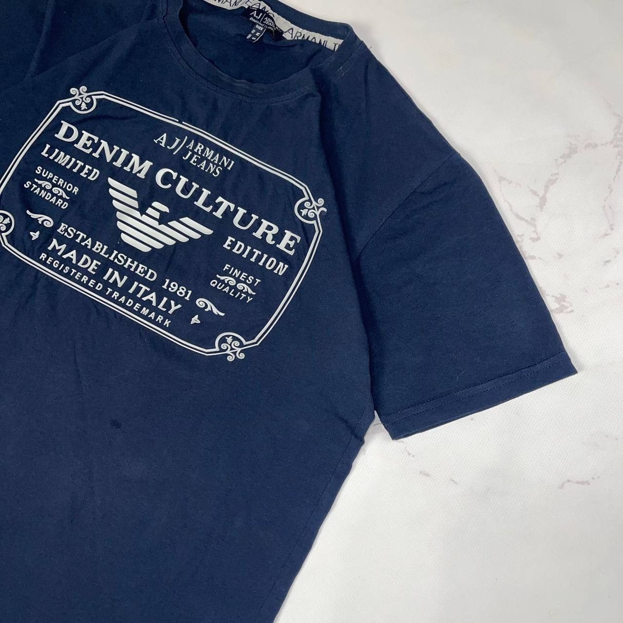 Emporio Armani Emporio Armani T Shirt Big Logo Size S Navy BLue Size US S / EU 44-46 / 1 - 3 Thumbnail