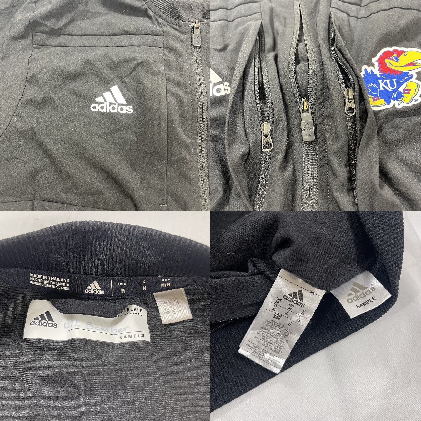 Adidas Adidas FK4034 Track Jacket Black M Men Stadium Bomber University KU Jayhawks FK4034 Size US M / EU 48-50 / 2 - 9 Thumbnail