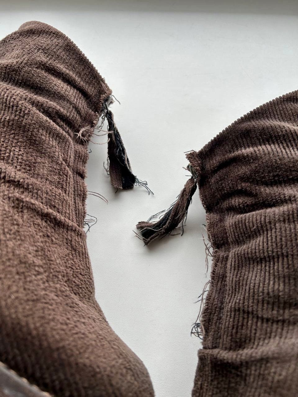 Cherevichkiotvichki Cherevichkiotvichki Layered Corduroy Leather Ankle Zip Boots Size US 9 / EU 42 - 4 Thumbnail