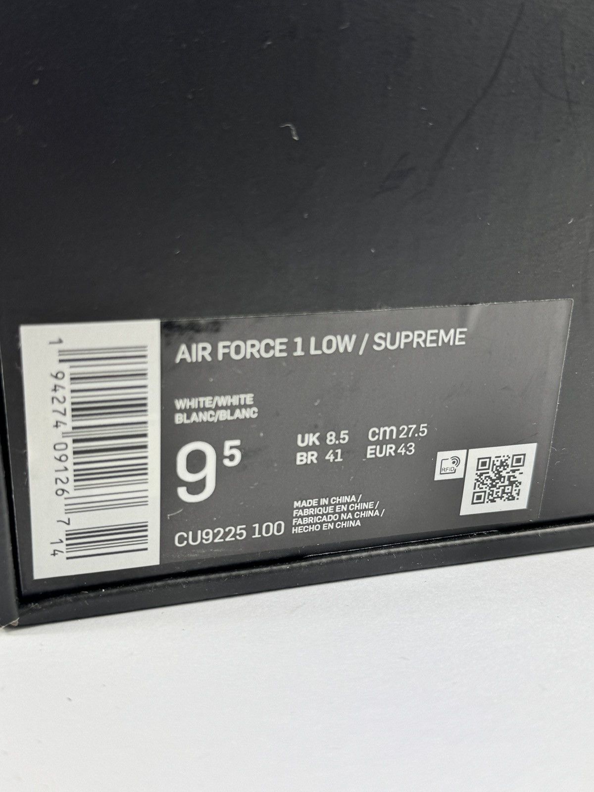 Nike AIR FORCE 1 LOW x SUPREME SNEAKERS Size US 9.5 / EU 42-43 - 13 Thumbnail