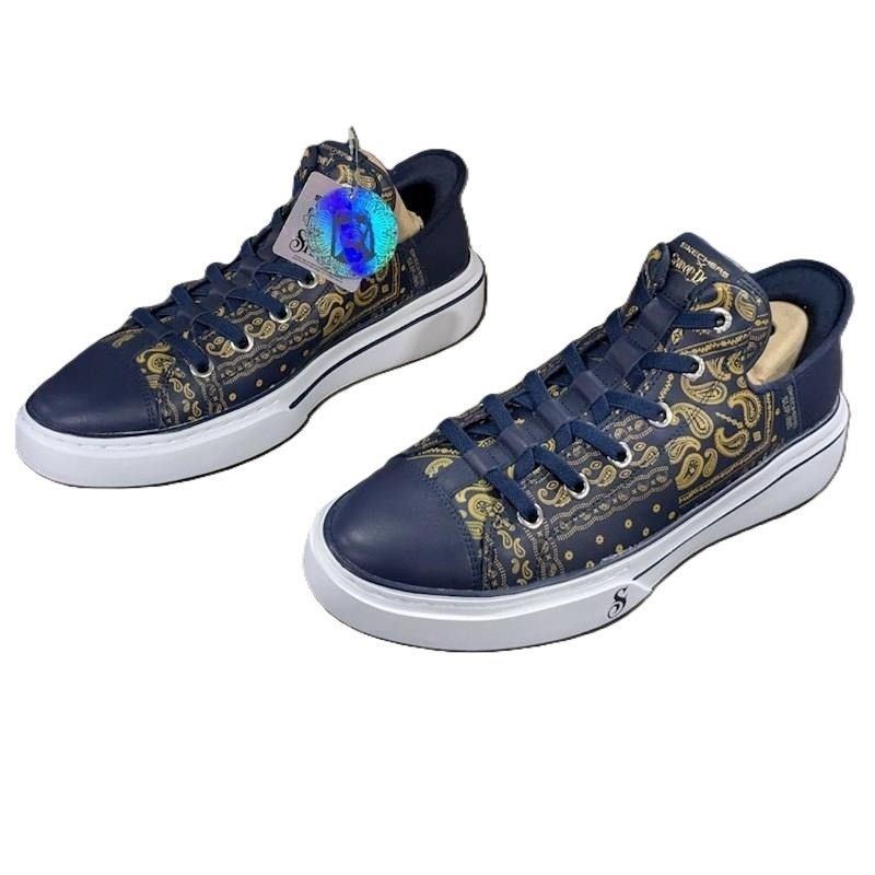 SKECHERS Skechers x Snoop Dogg Navy Paisley Bandana Leather Sneakers Size US 10 / IT 40 - 7 Thumbnail