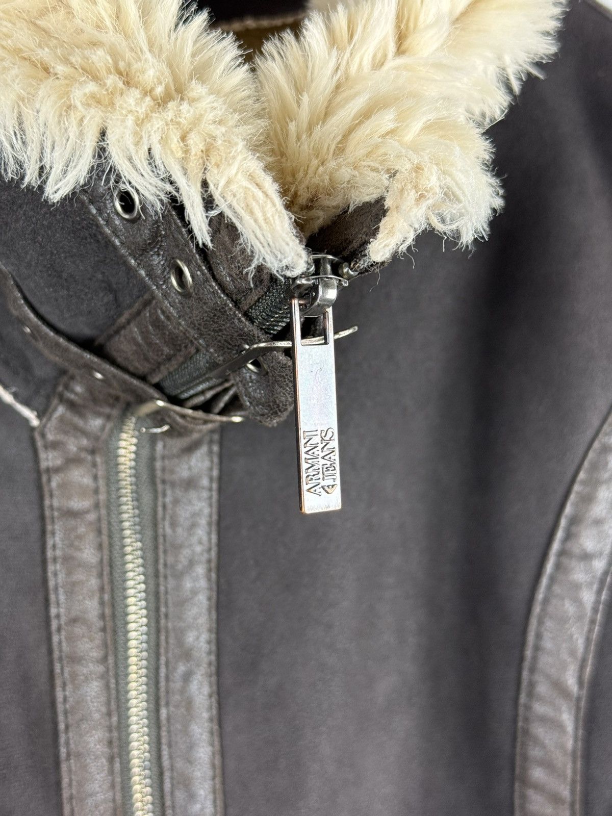 Armani Armani Jeans Ladies Faux Fur Aviator Y2K Bomber Jacket Size M / US 6-8 / IT 42-44 - 9 Thumbnail