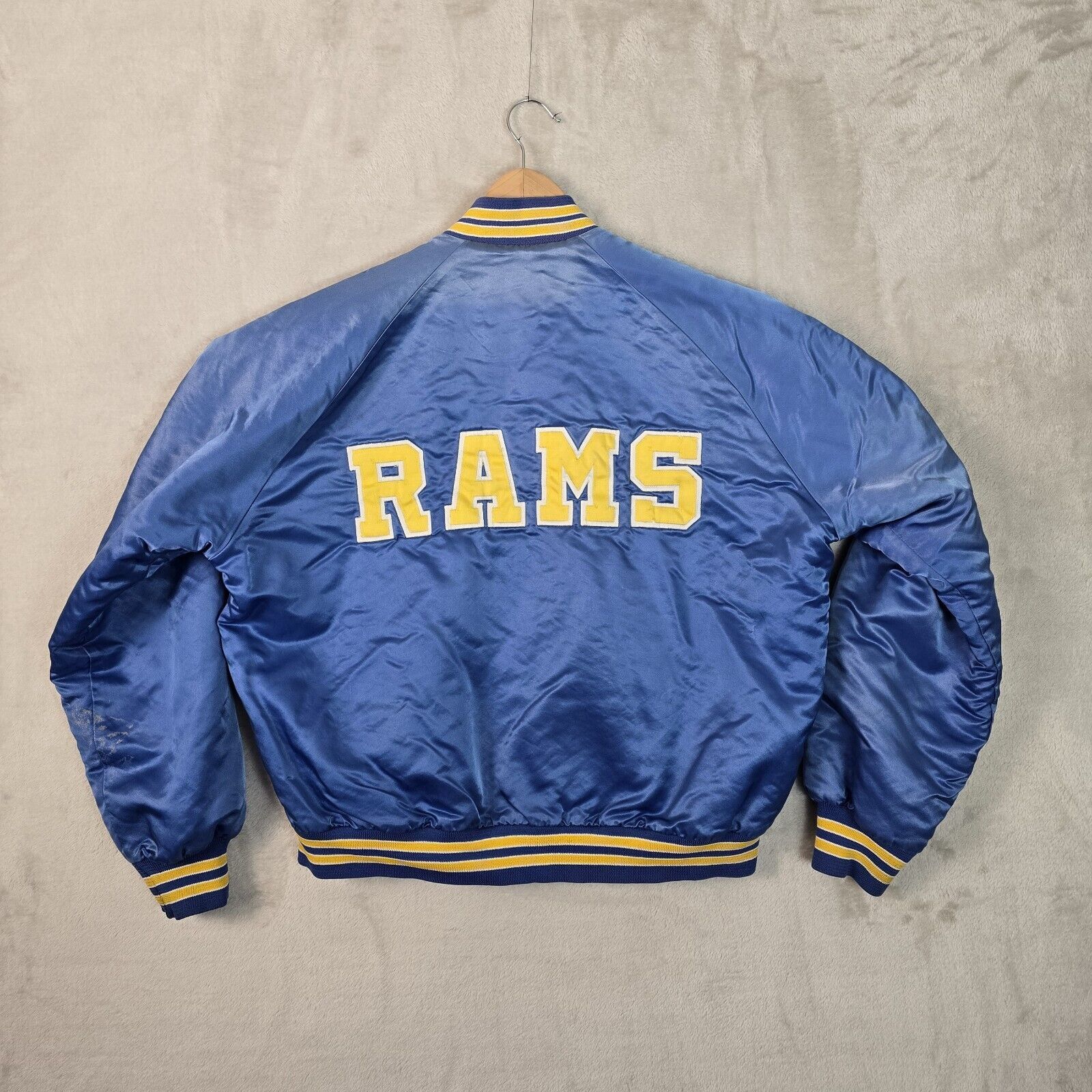 Vintage 80s Chalk Line Los Angeles Rams Bomber Jacket XL